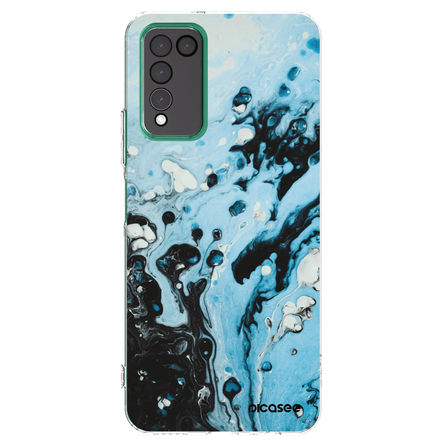 Picasee átlátszó szilikon tok az alábbi mobiltelefonokra Honor 10X Lite - Organic blue