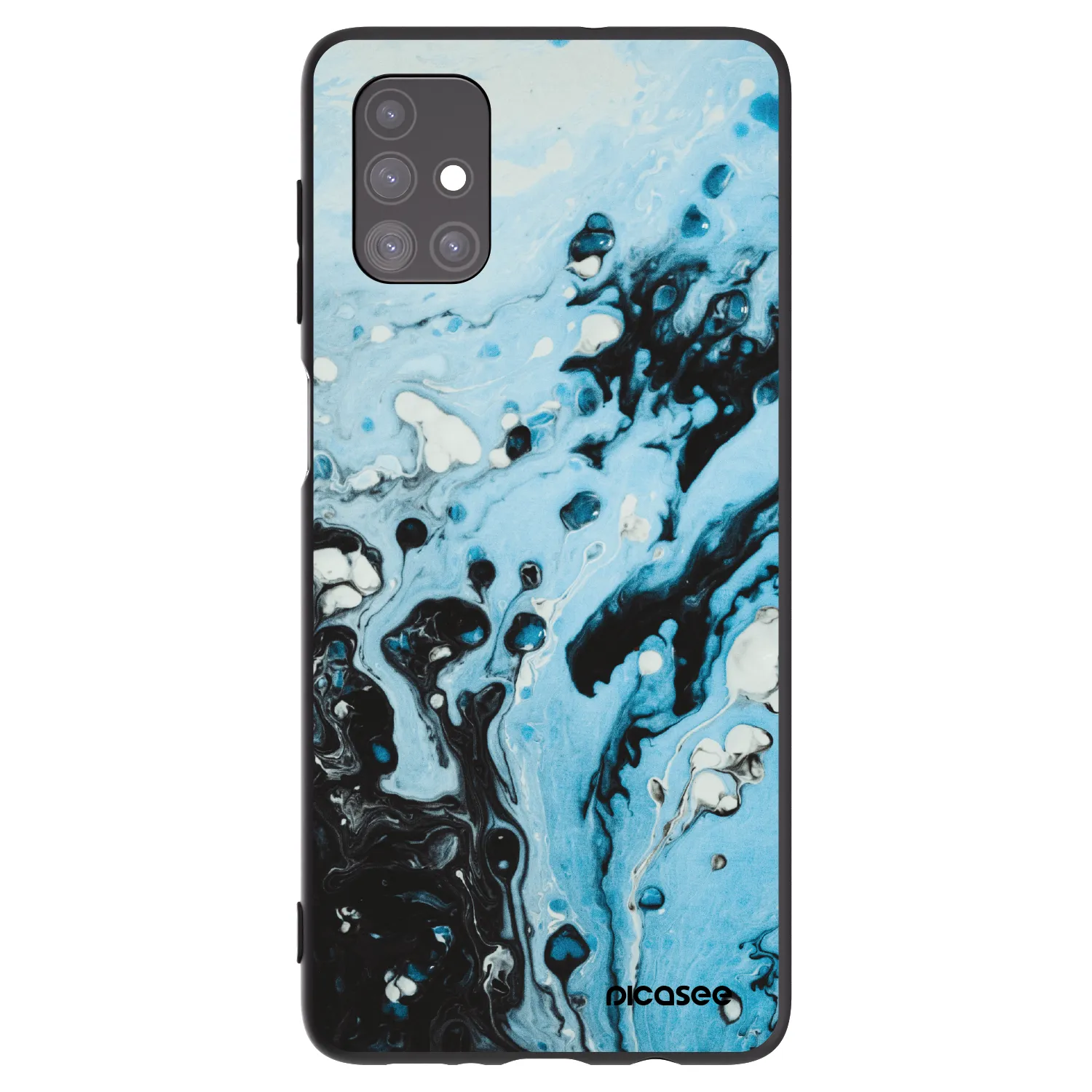 Picasee fekete szilikon tok az alábbi mobiltelefonokra Samsung Galaxy M51 M515F - Organic blue