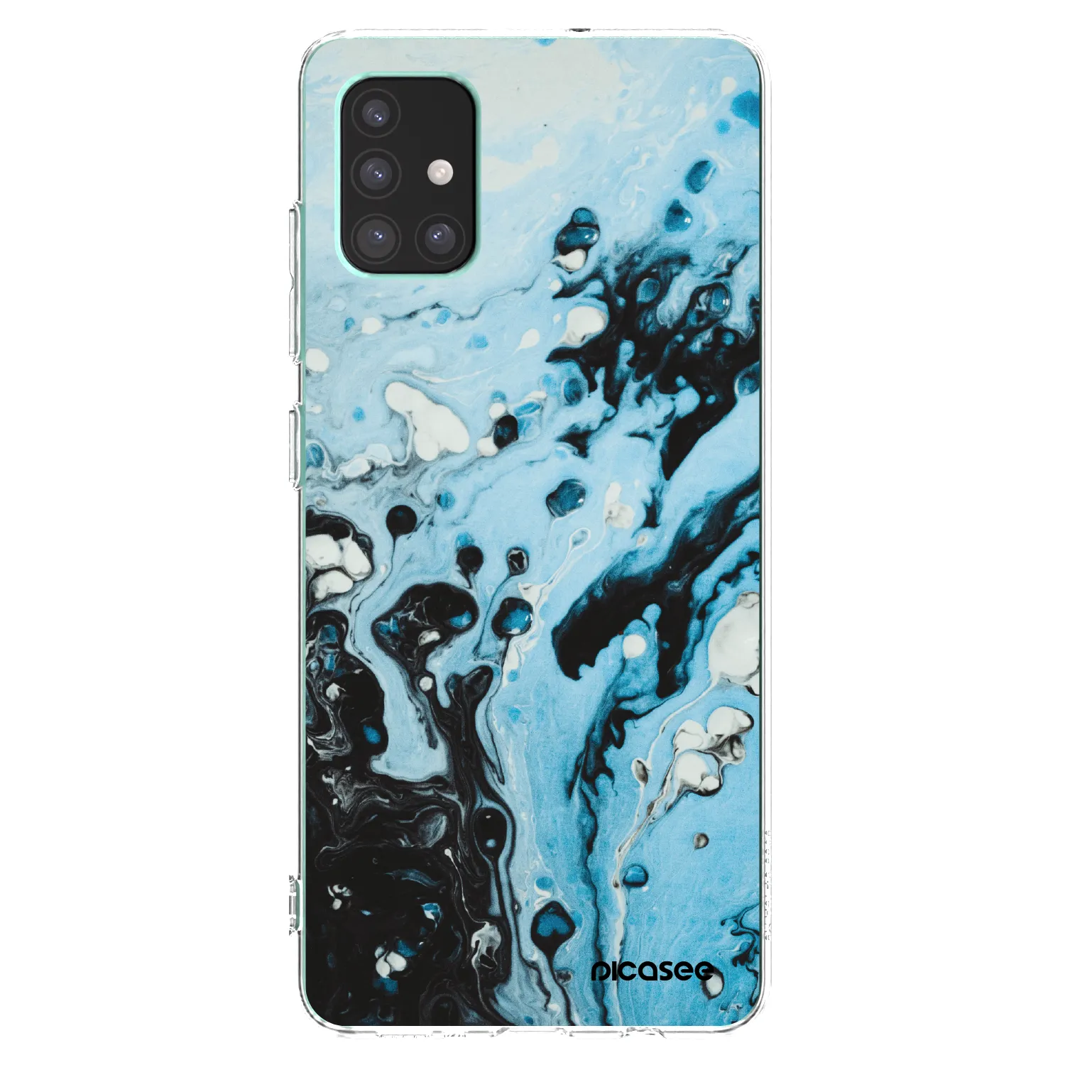 Picasee átlátszó szilikon tok az alábbi mobiltelefonokra Samsung Galaxy M51 M515F - Organic blue