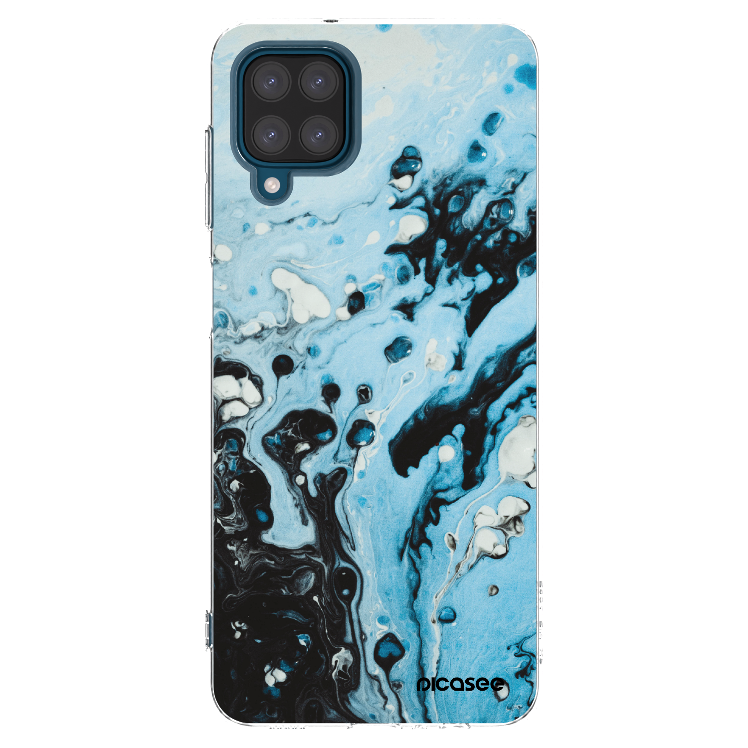 Picasee átlátszó szilikon tok az alábbi mobiltelefonokra Samsung Galaxy A12 A125F - Organic blue