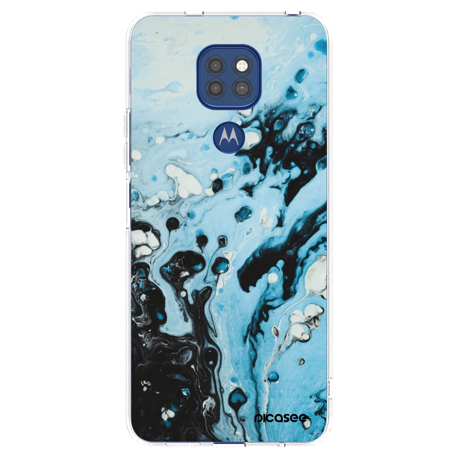 Picasee átlátszó szilikon tok az alábbi mobiltelefonokra Motorola Moto G9 Play - Organic blue