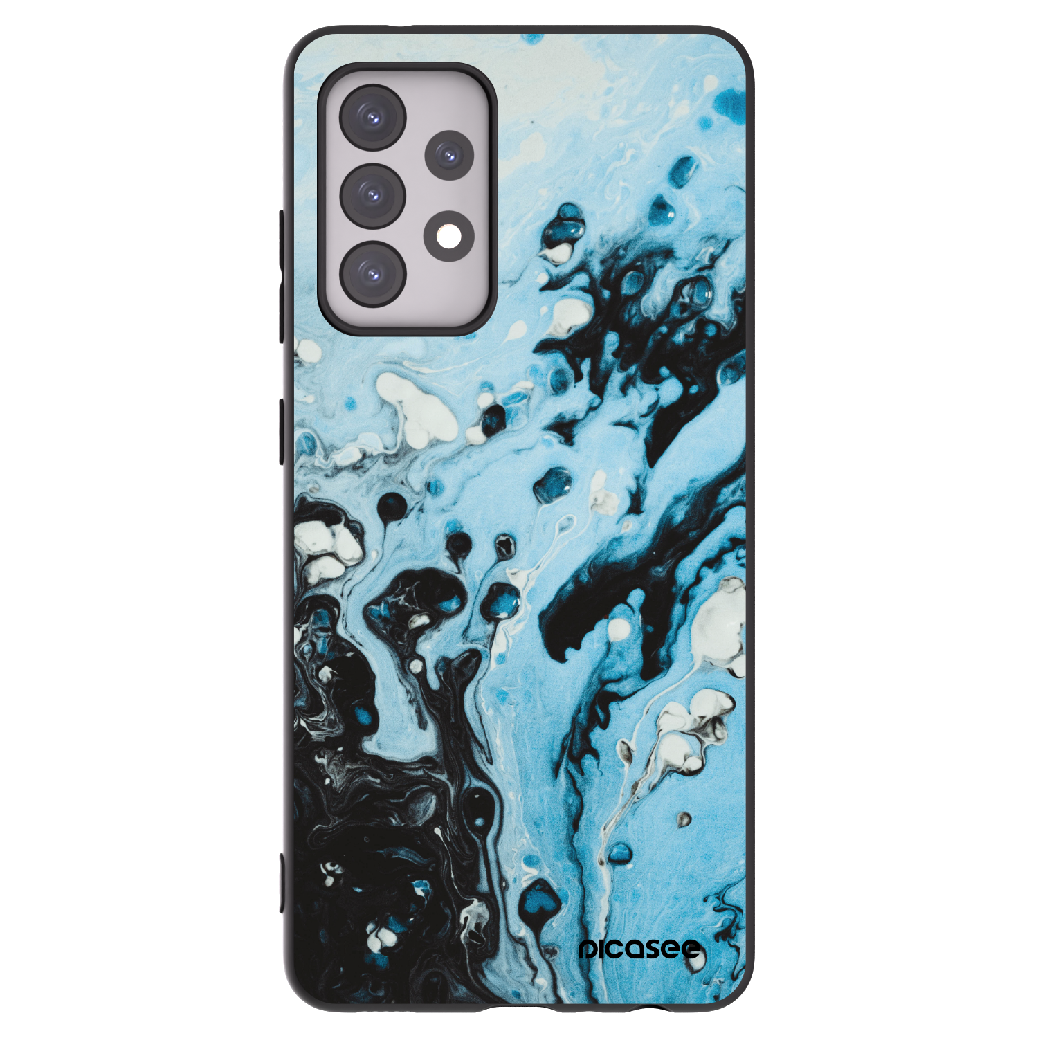Picasee fekete szilikon tok az alábbi mobiltelefonokra Samsung Galaxy A52 5G A525F - Organic blue