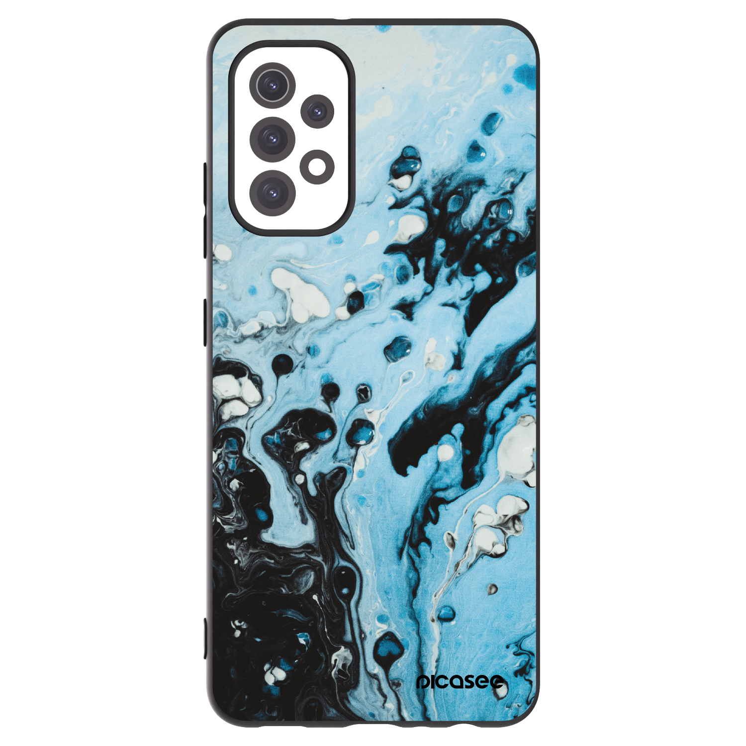 Picasee fekete szilikon tok az alábbi mobiltelefonokra Samsung Galaxy A32 5G A326B - Organic blue