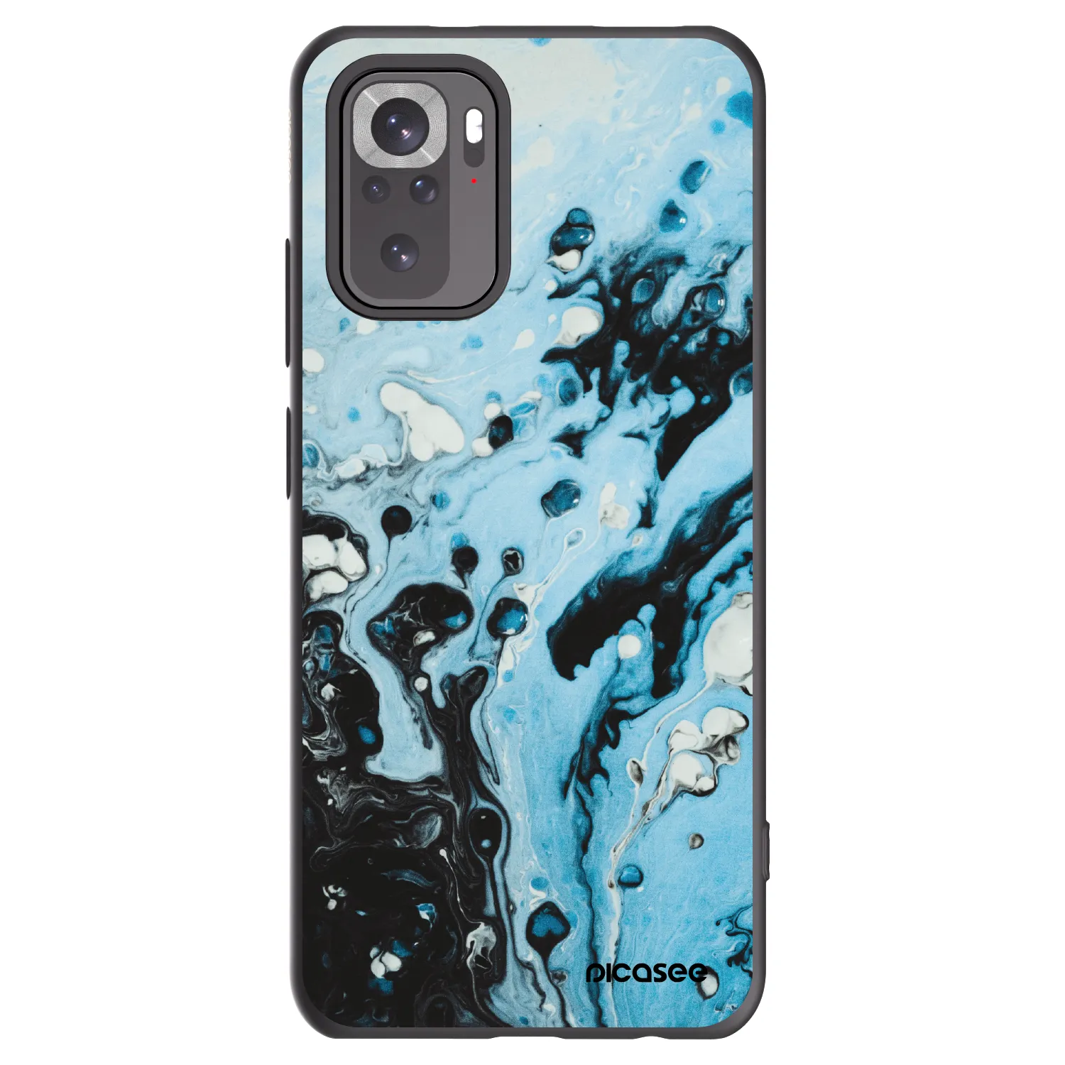 Picasee fekete szilikon tok az alábbi mobiltelefonokra Xiaomi Redmi Note 10S - Organic blue