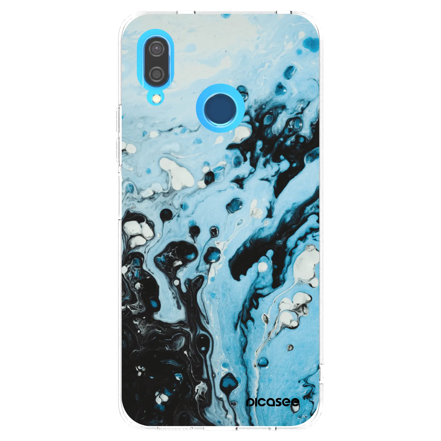 Picasee átlátszó szilikon tok az alábbi mobiltelefonokra Huawei P20 Lite - Organic blue