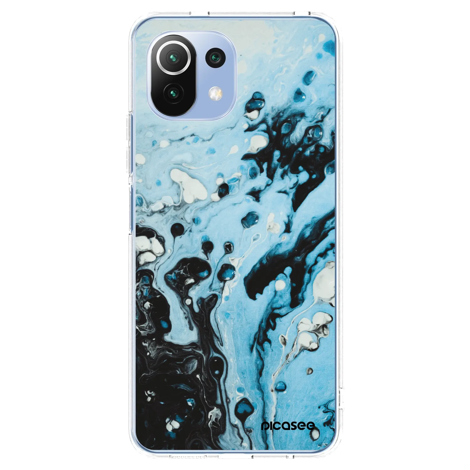 Picasee átlátszó szilikon tok az alábbi mobiltelefonokra Xiaomi Mi 11 Lite - Organic blue