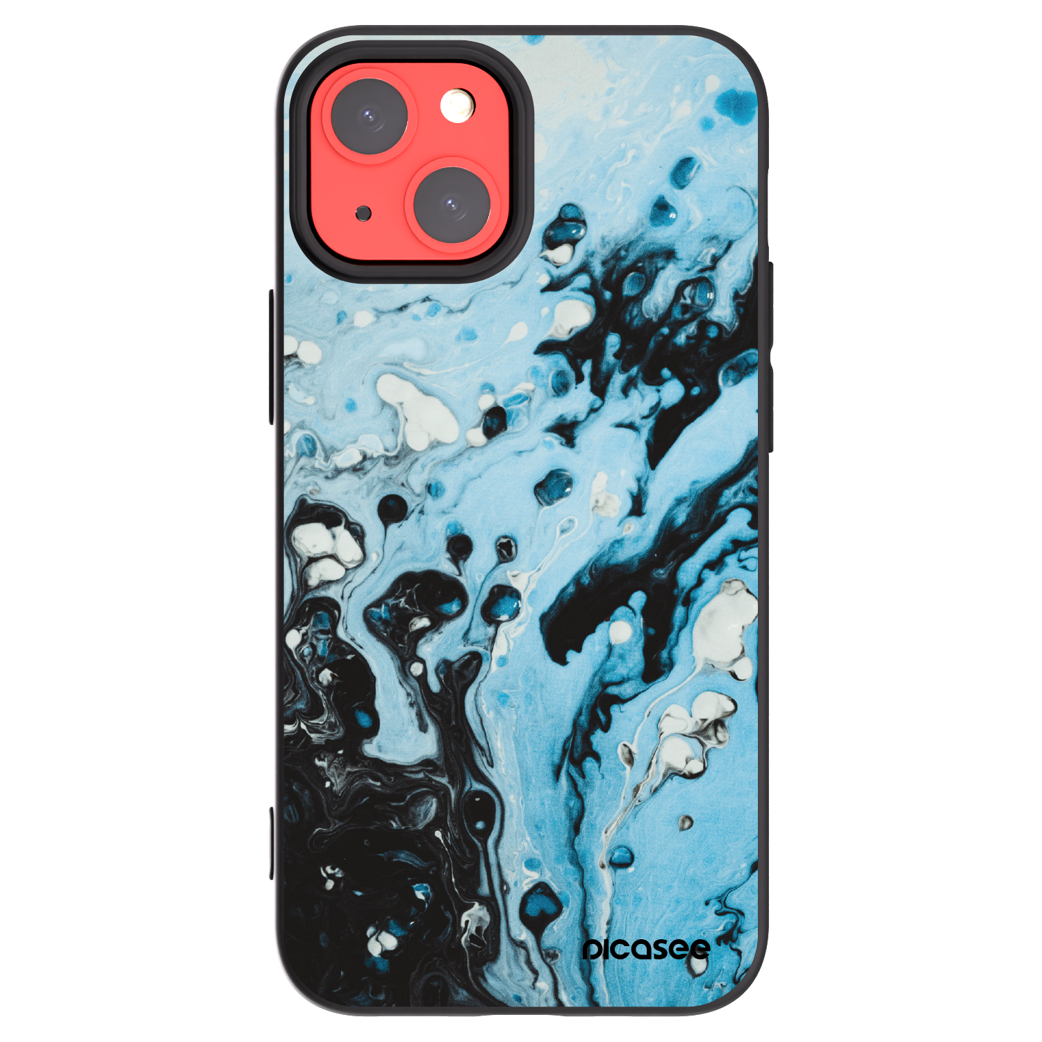 Picasee fekete szilikon tok az alábbi mobiltelefonokra Apple iPhone 13 mini - Organic blue