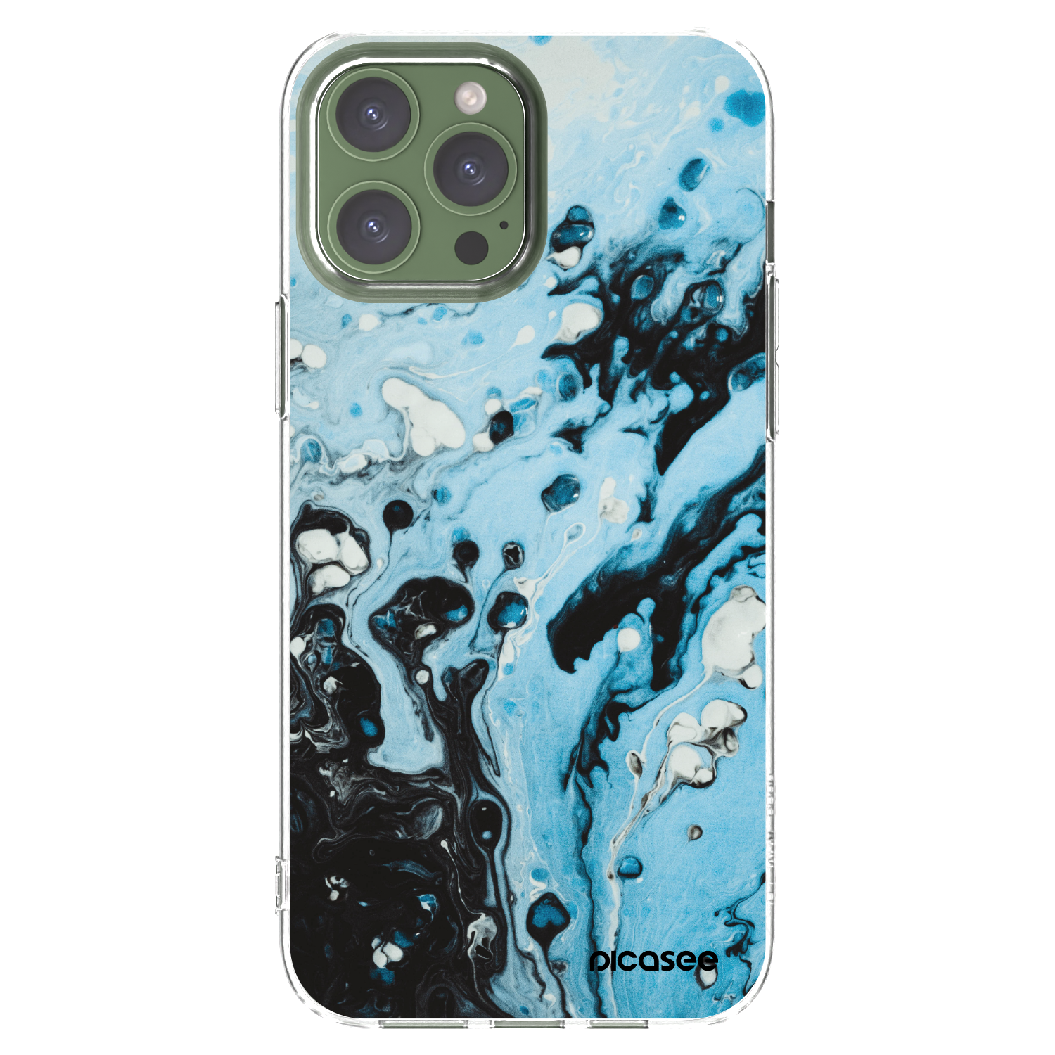 Picasee átlátszó szilikon tok az alábbi mobiltelefonokra Apple iPhone 13 Pro Max - Organic blue