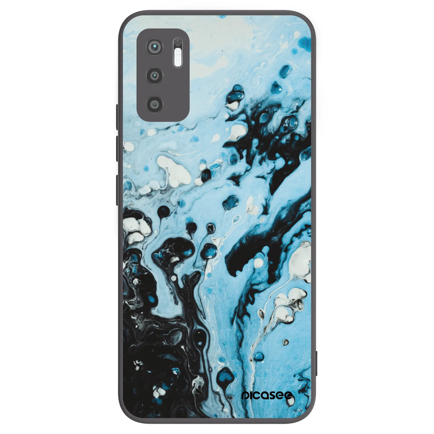 Picasee fekete szilikon tok az alábbi mobiltelefonokra Xiaomi Redmi Note 10 5G - Organic blue