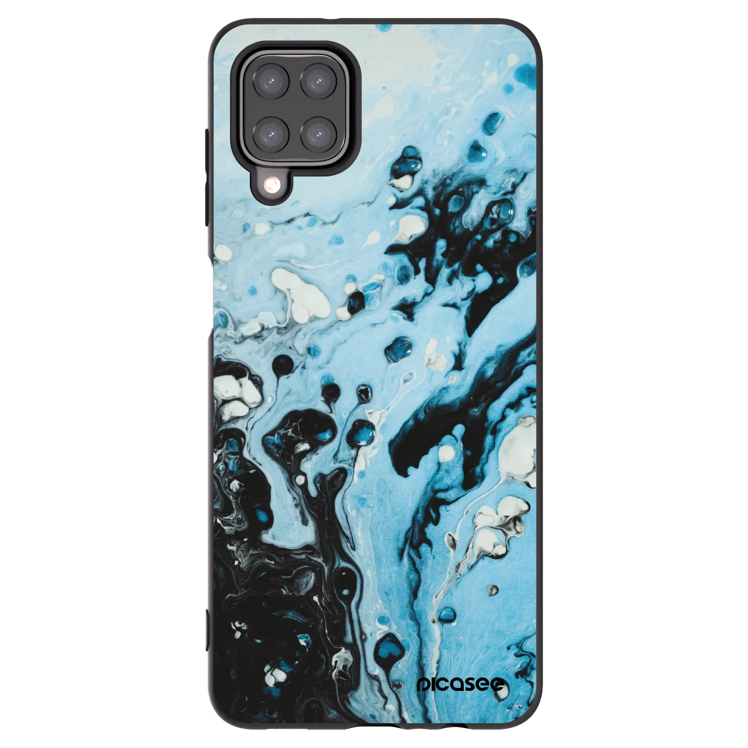 Picasee fekete szilikon tok az alábbi mobiltelefonokra Samsung Galaxy M12 M127F - Organic blue