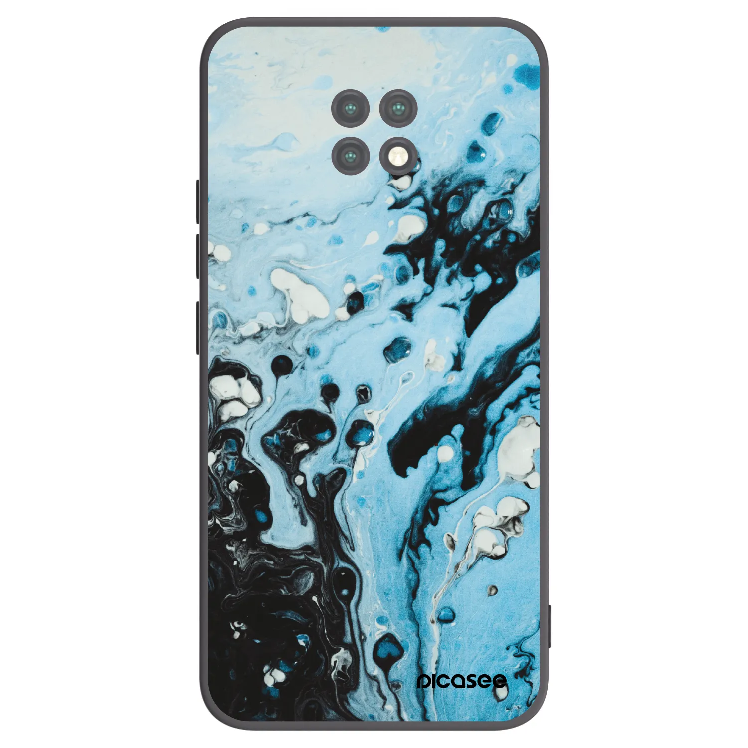 Picasee fekete szilikon tok az alábbi mobiltelefonokra Xiaomi Redmi Note 9T - Organic blue