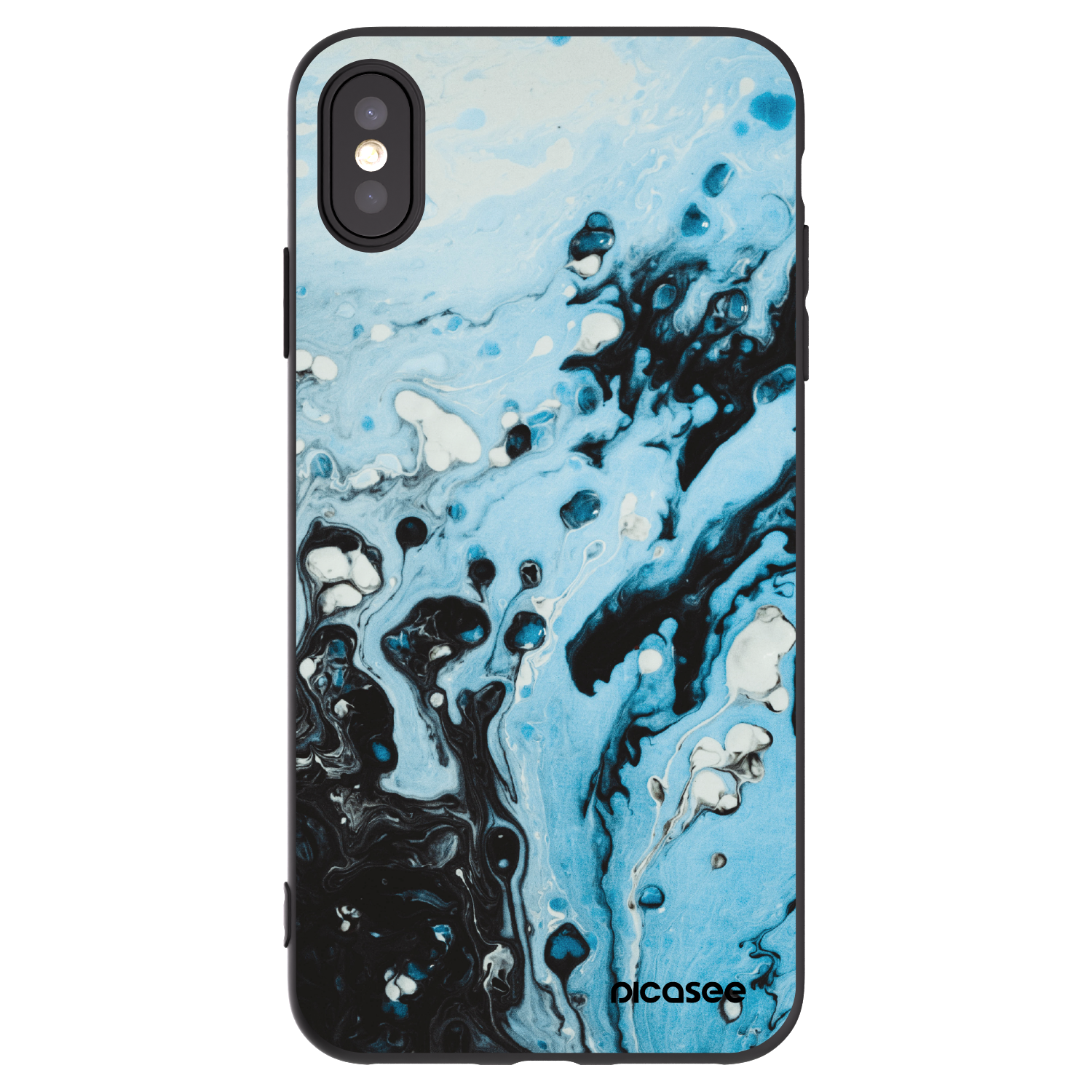 Picasee fekete szilikon tok az alábbi mobiltelefonokra Apple iPhone XS Max - Organic blue
