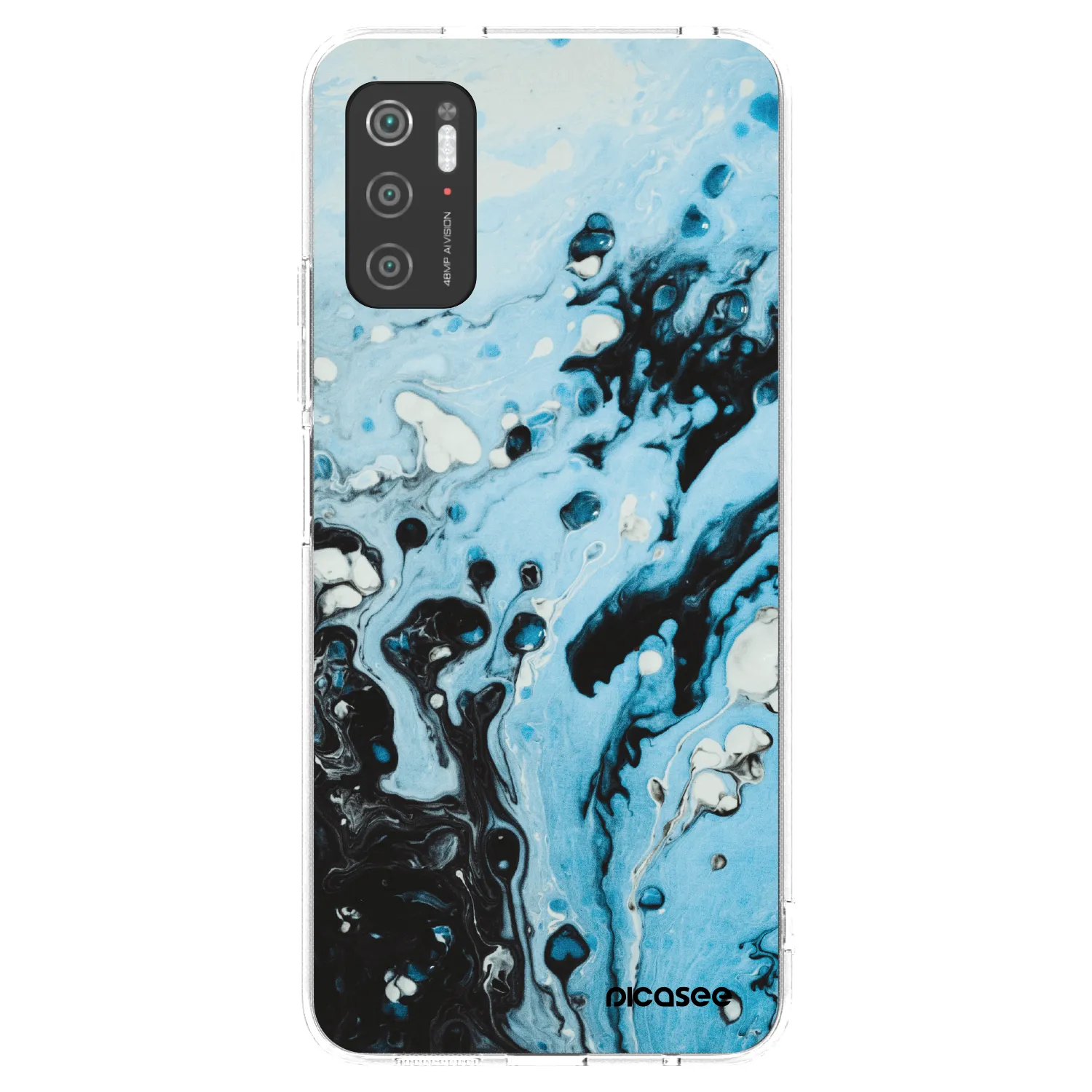 Picasee átlátszó szilikon tok az alábbi mobiltelefonokra Xiaomi Poco M3 Pro 5G - Organic blue