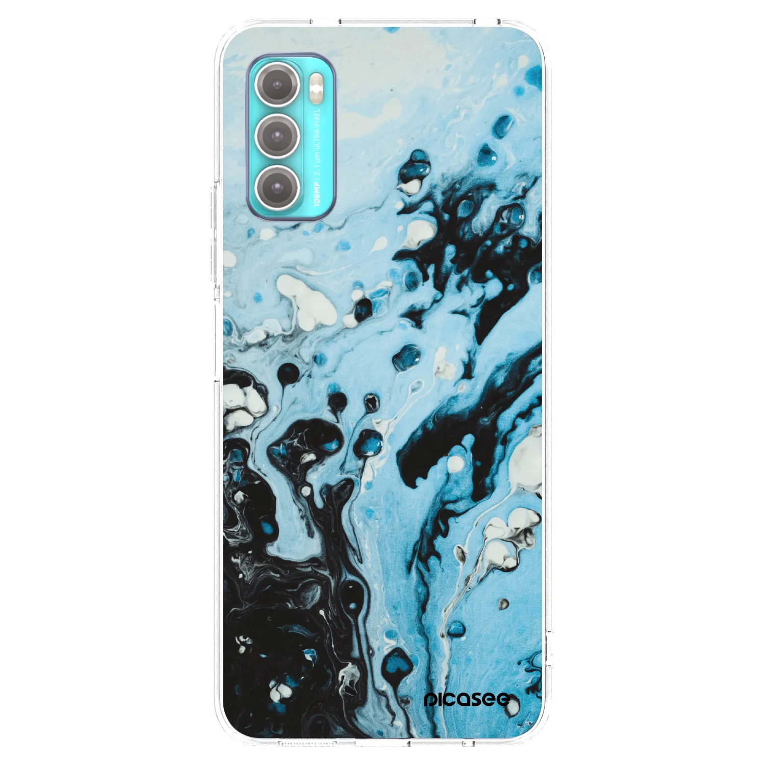 Picasee átlátszó szilikon tok az alábbi mobiltelefonokra Motorola Moto G60 - Organic blue