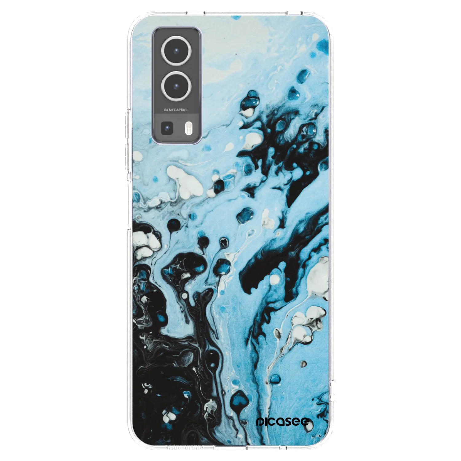Picasee átlátszó szilikon tok az alábbi mobiltelefonokra Vivo Y72 5G - Organic blue