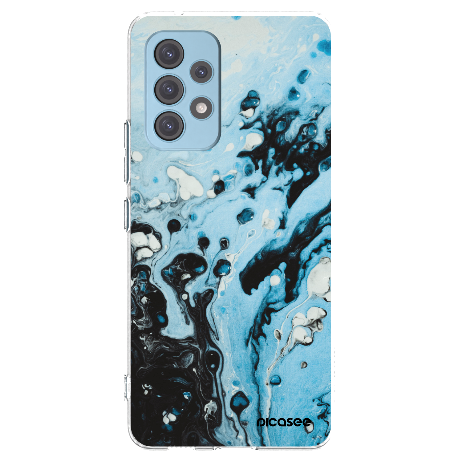 Picasee átlátszó szilikon tok az alábbi mobiltelefonokra Samsung Galaxy A53 5G A536 - Organic blue