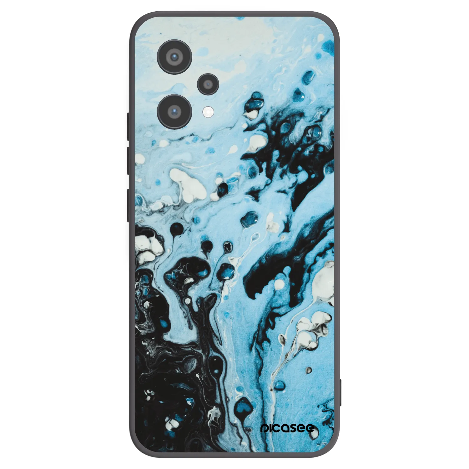 Picasee fekete szilikon tok az alábbi mobiltelefonokra Realme 9 Pro 5G - Organic blue