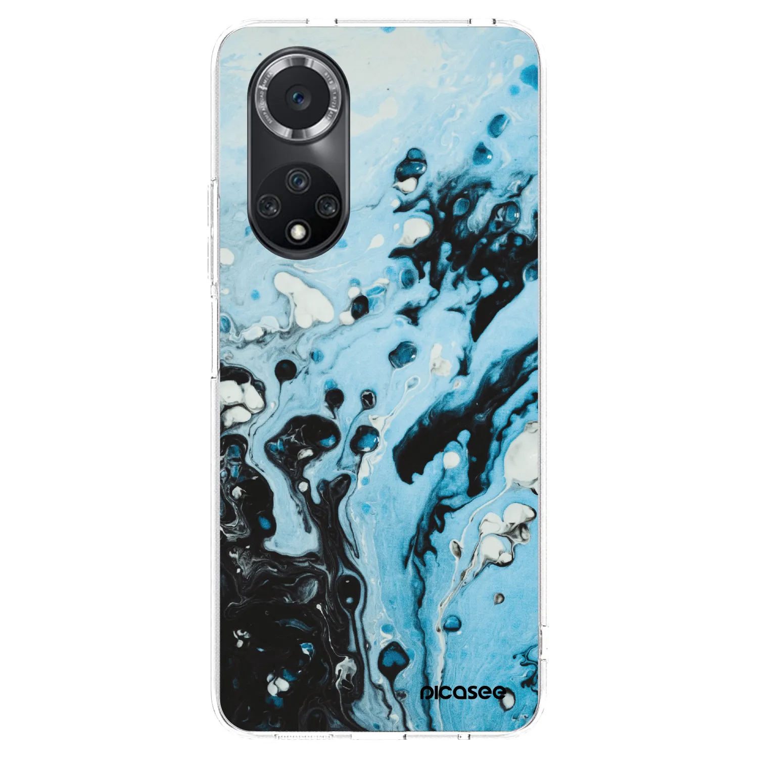 Picasee átlátszó szilikon tok az alábbi mobiltelefonokra Huawei Nova 9 SE - Organic blue