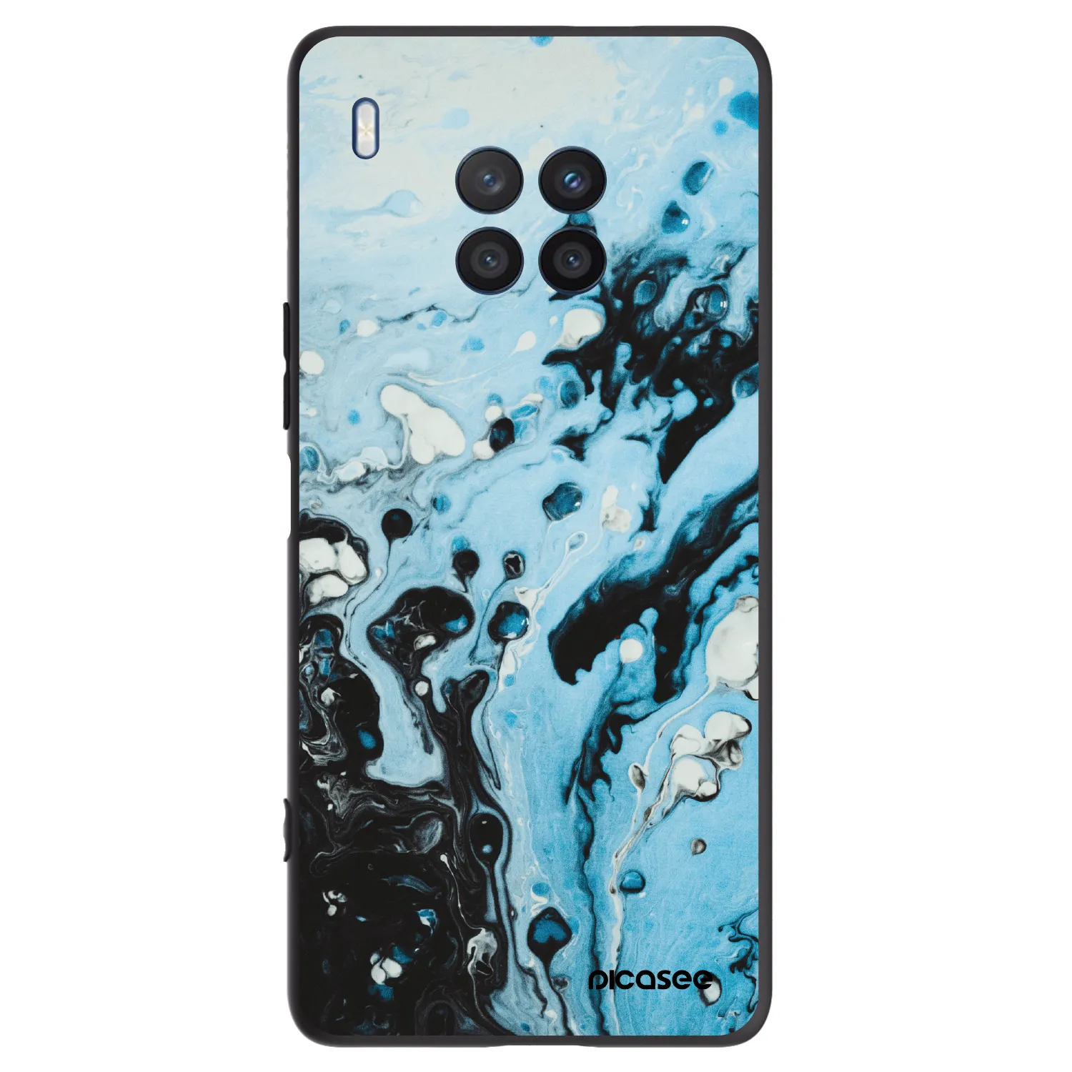 Picasee fekete szilikon tok az alábbi mobiltelefonokra Honor 50 Lite - Organic blue