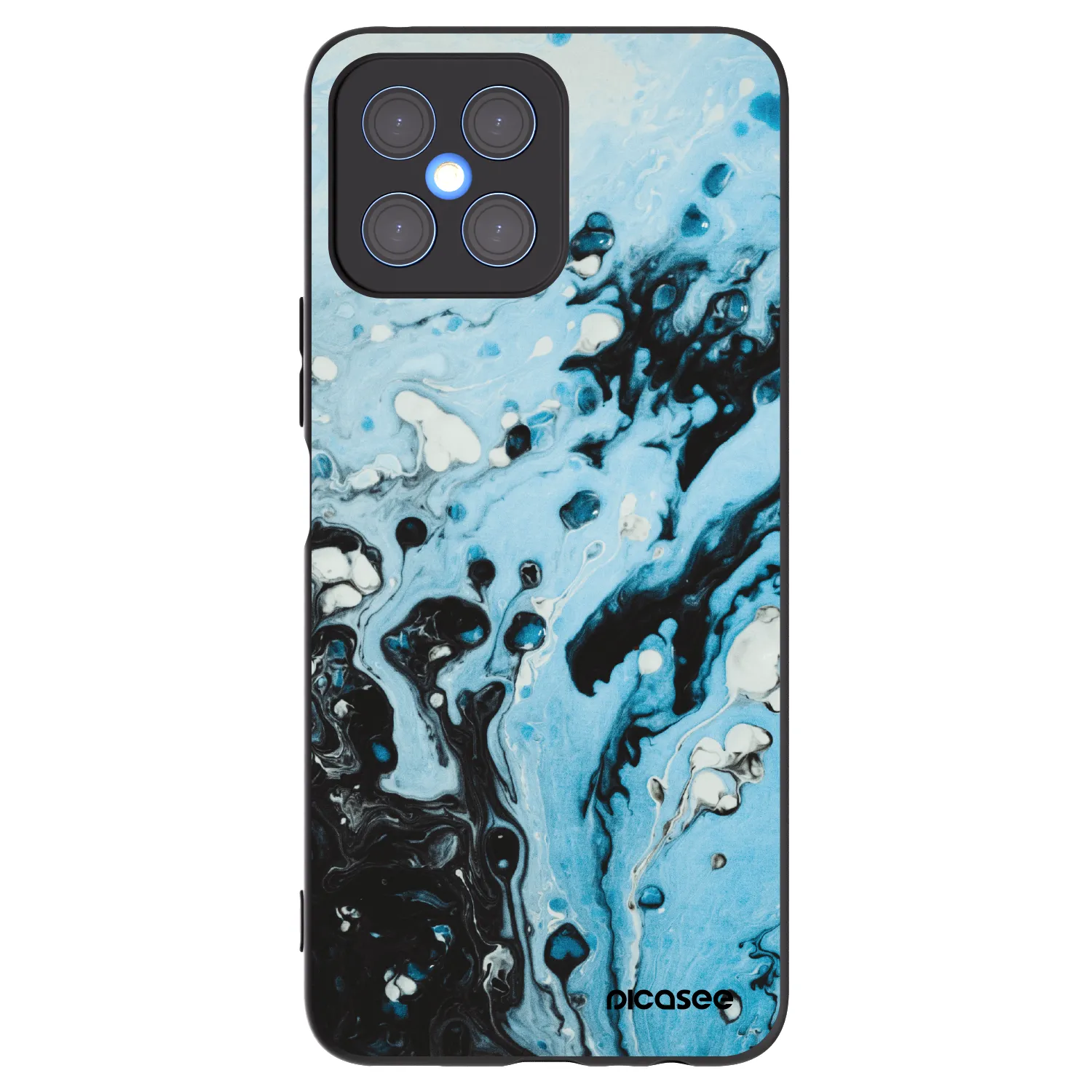 Picasee fekete szilikon tok az alábbi mobiltelefonokra Honor X8 4G - Organic blue