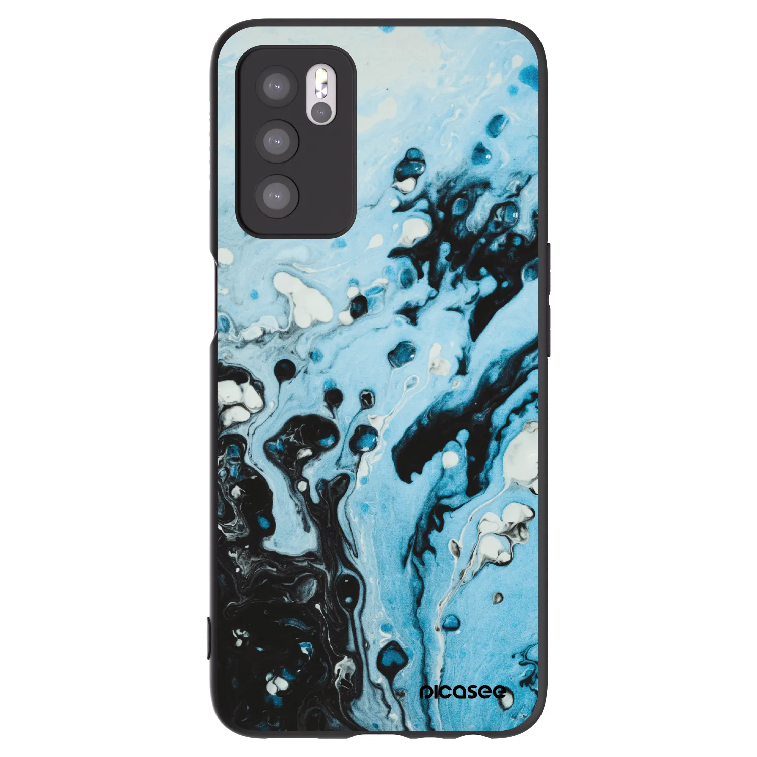 Picasee fekete szilikon tok az alábbi mobiltelefonokra OPPO A16s - Organic blue