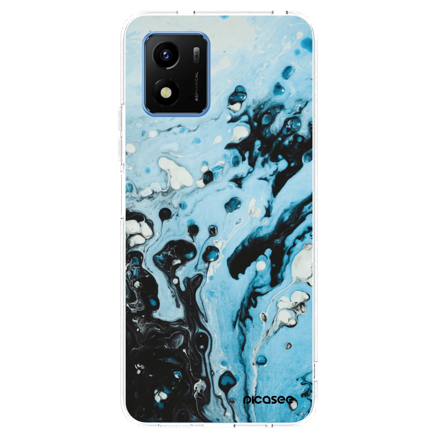 Picasee átlátszó szilikon tok az alábbi mobiltelefonokra Vivo Y01 - Organic blue