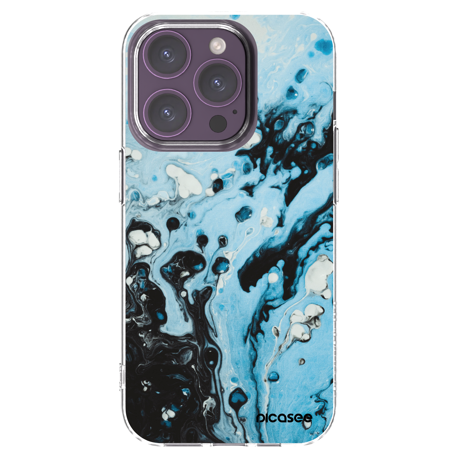 Picasee átlátszó szilikon tok az alábbi mobiltelefonokra Apple iPhone 14 Pro - Organic blue