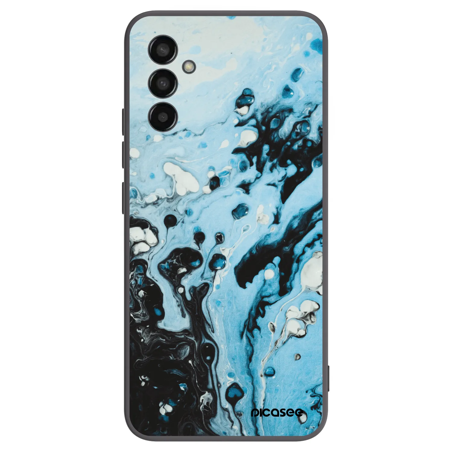 Picasee fekete szilikon tok az alábbi mobiltelefonokra Samsung Galaxy M13 M135F - Organic blue
