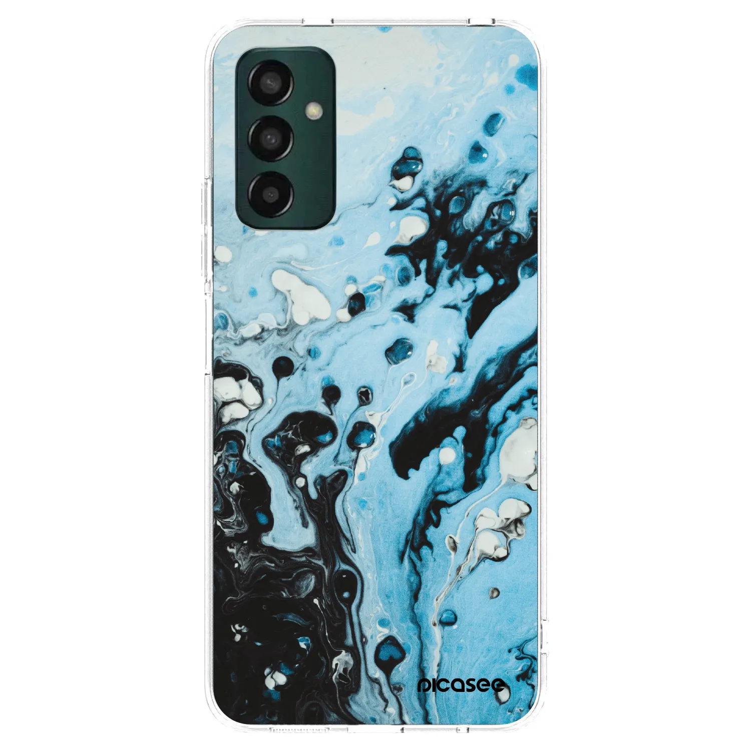 Picasee átlátszó szilikon tok az alábbi mobiltelefonokra Samsung Galaxy M13 M135F - Organic blue