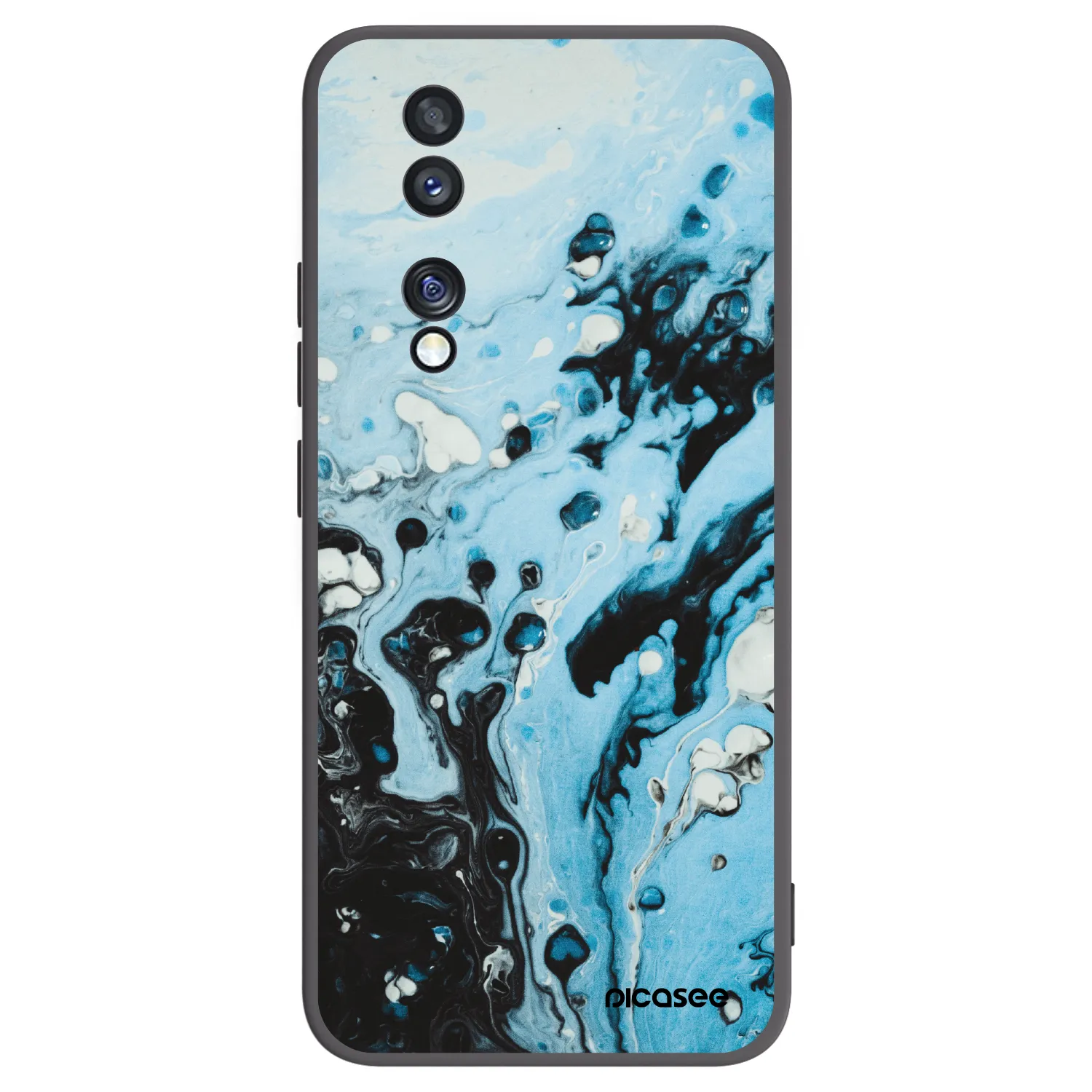Picasee fekete szilikon tok az alábbi mobiltelefonokra Honor 70 - Organic blue