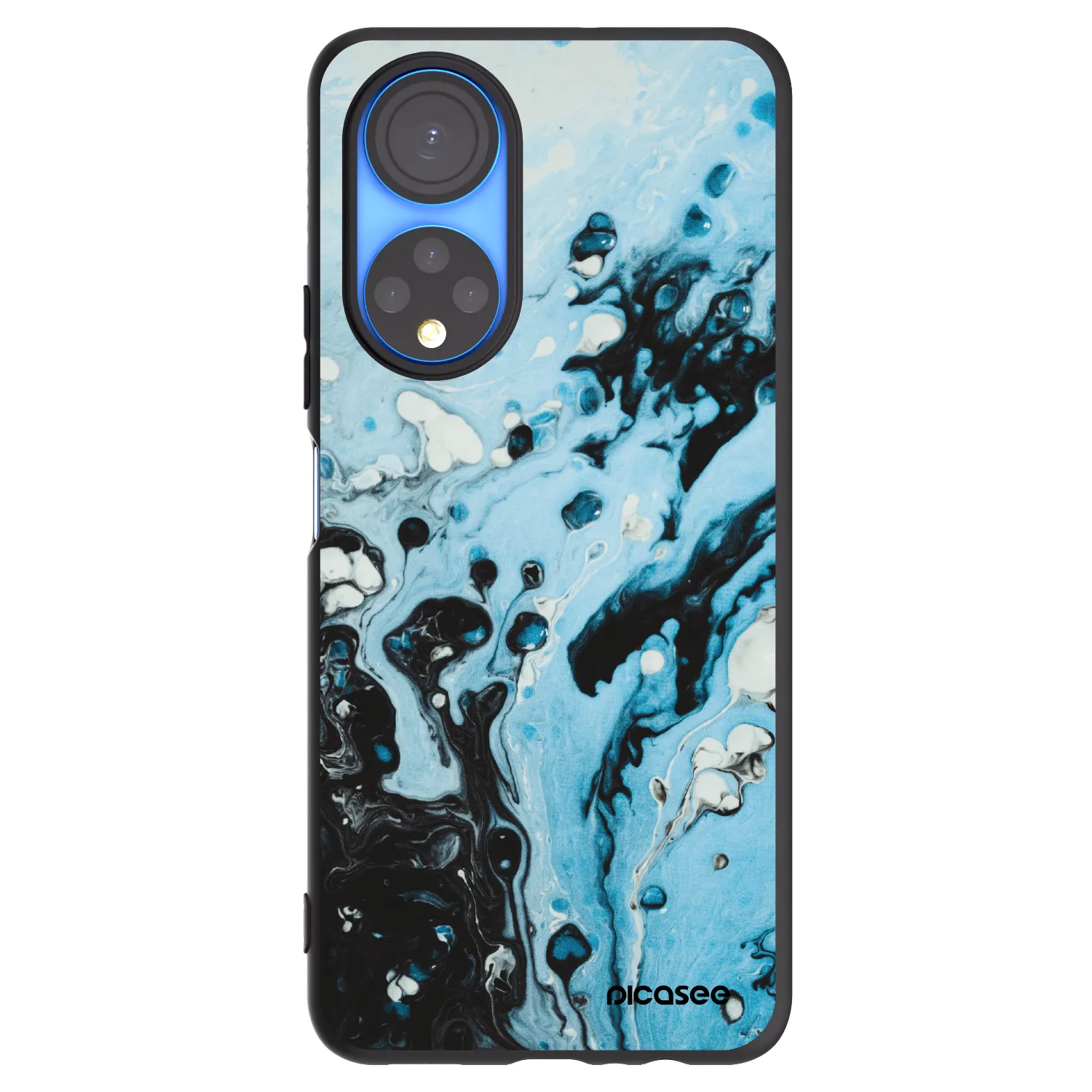 Picasee fekete szilikon tok az alábbi mobiltelefonokra Honor X7 - Organic blue