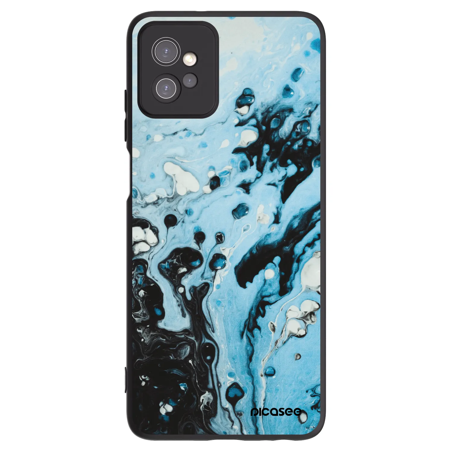 Picasee fekete szilikon tok az alábbi mobiltelefonokra Motorola Moto G32 - Organic blue