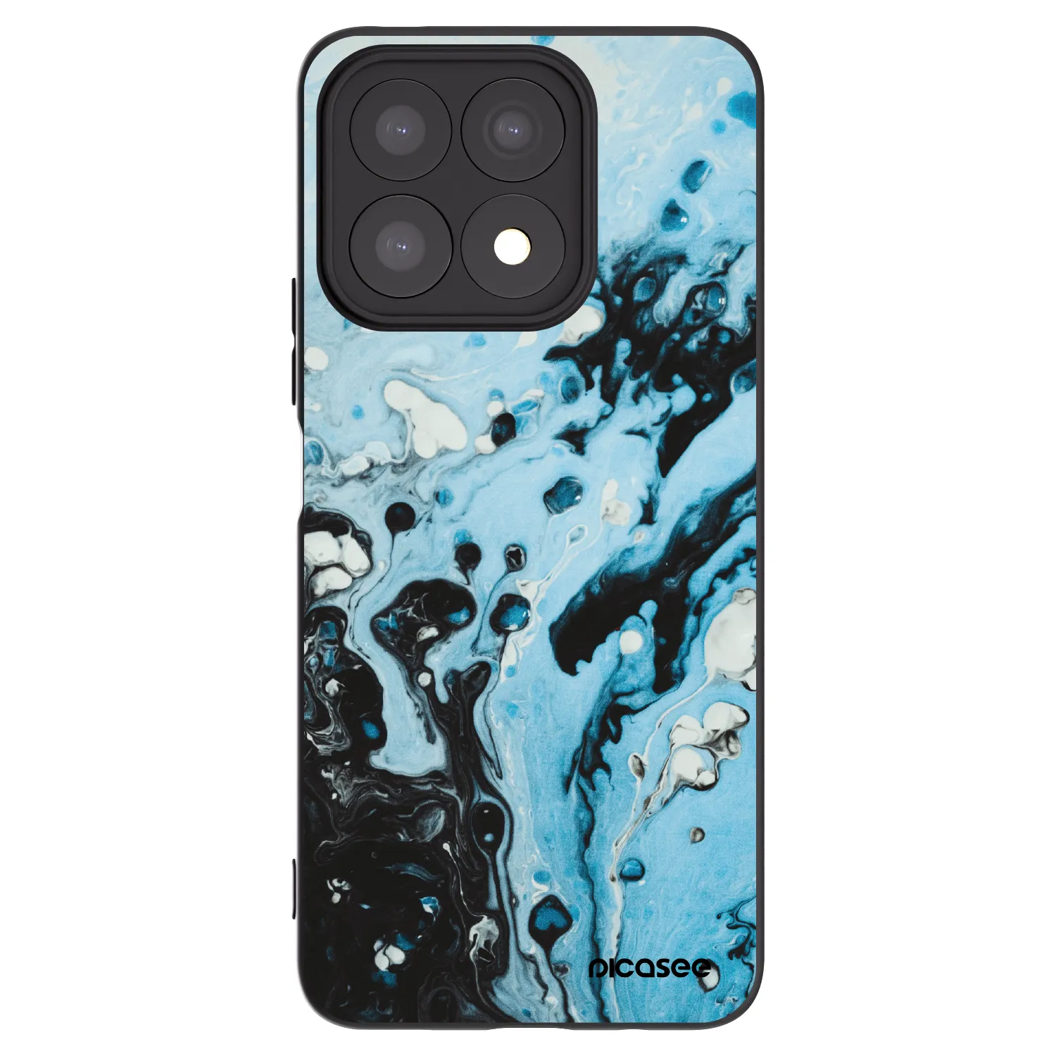 Picasee fekete szilikon tok az alábbi mobiltelefonokra Honor X8a - Organic blue