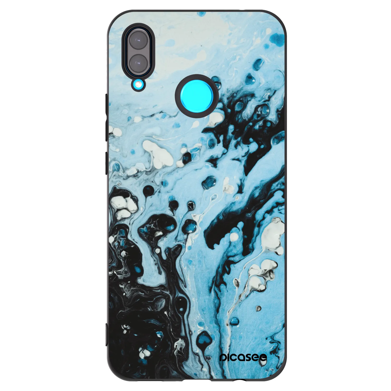 Picasee fekete szilikon tok az alábbi mobiltelefonokra Huawei Nova 3i - Organic blue