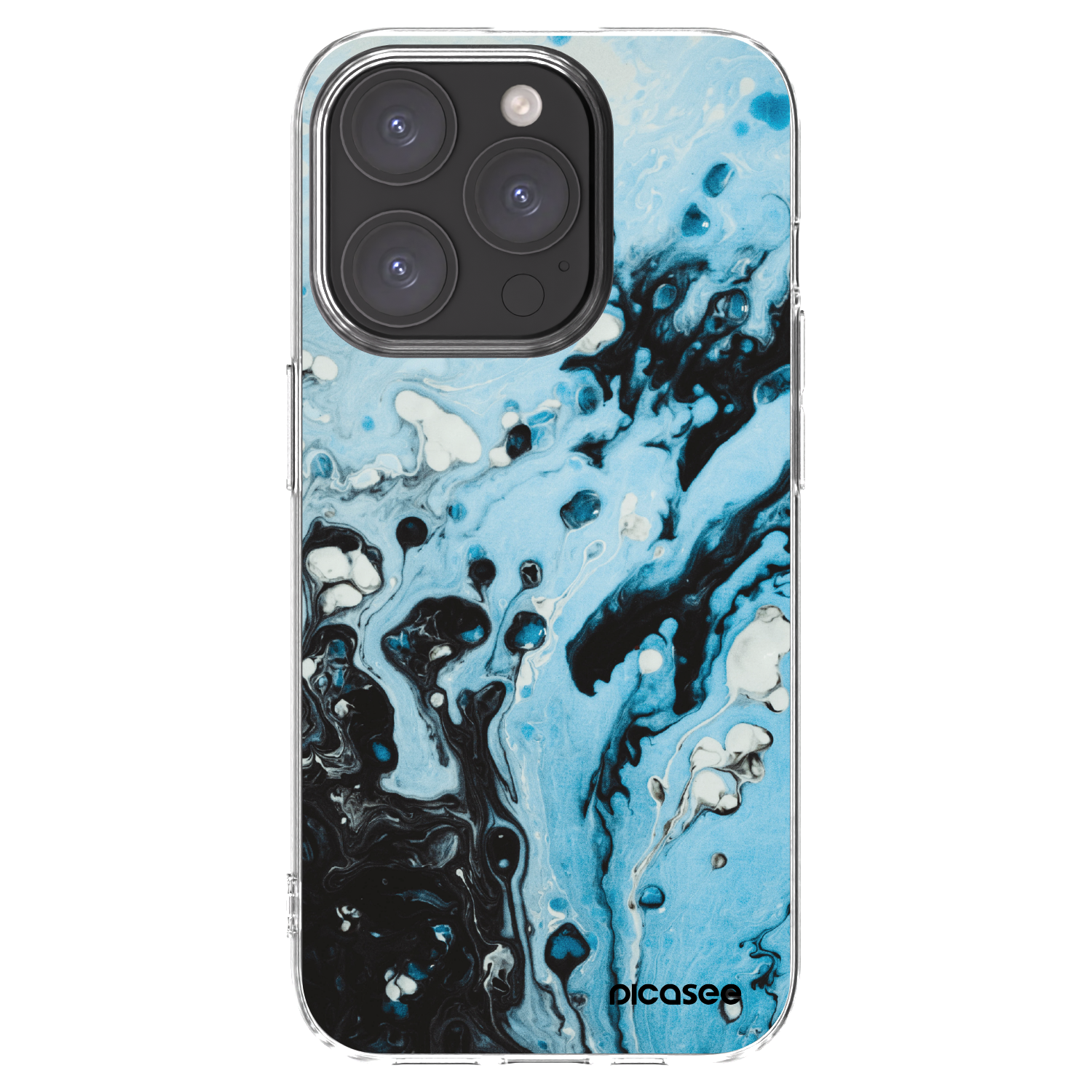 Picasee átlátszó szilikon tok az alábbi mobiltelefonokra Apple iPhone 15 Pro - Organic blue