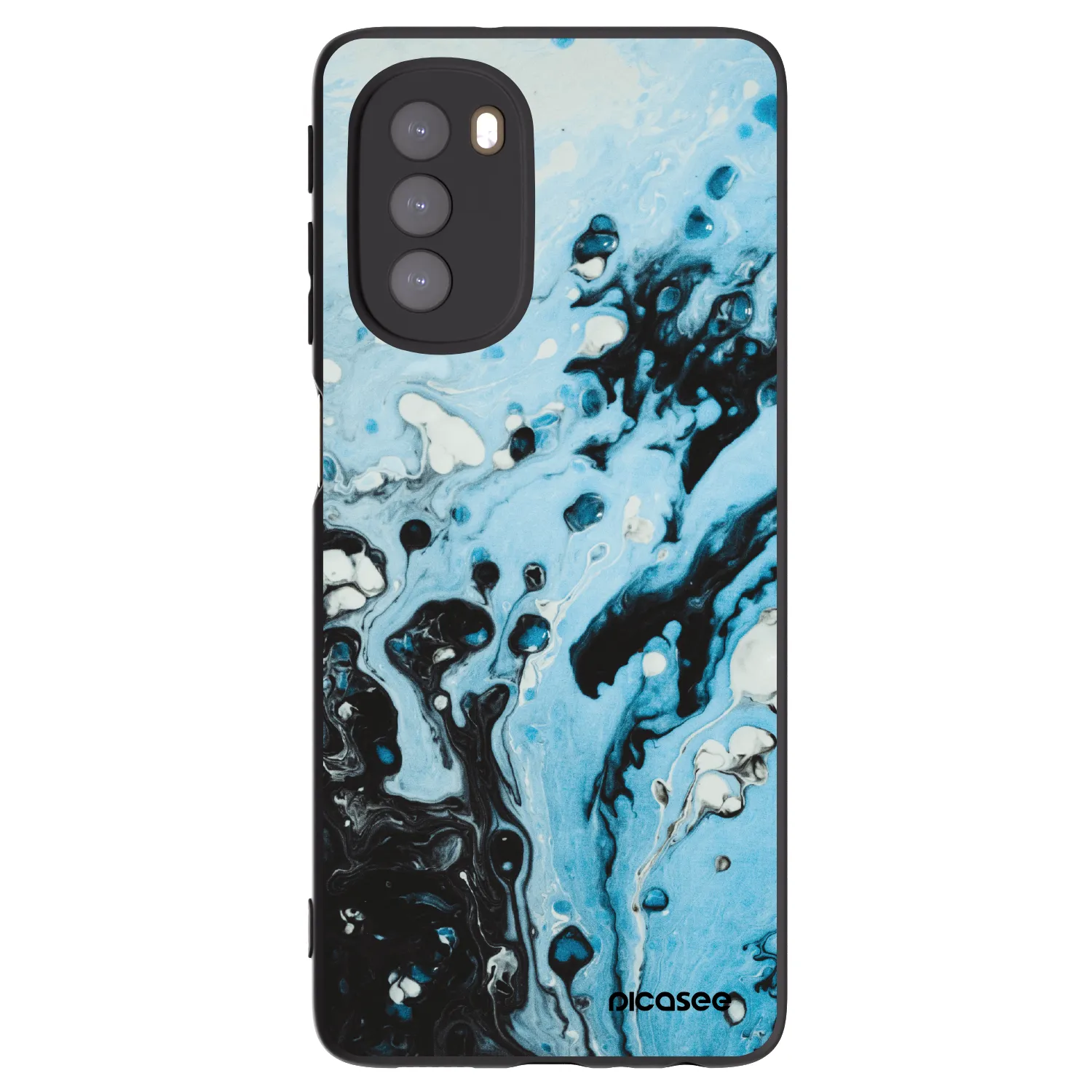 Picasee fekete szilikon tok az alábbi mobiltelefonokra Motorola Moto G51 - Organic blue