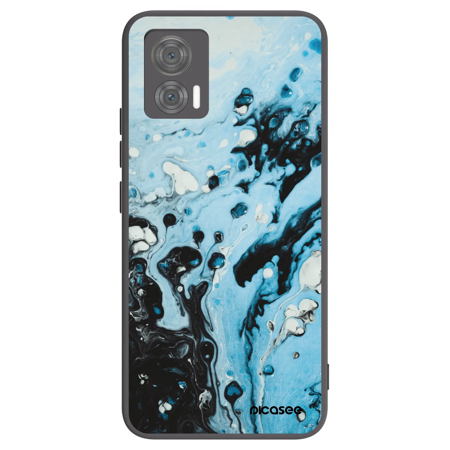 Picasee fekete szilikon tok az alábbi mobiltelefonokra Motorola Edge 30 Neo - Organic blue