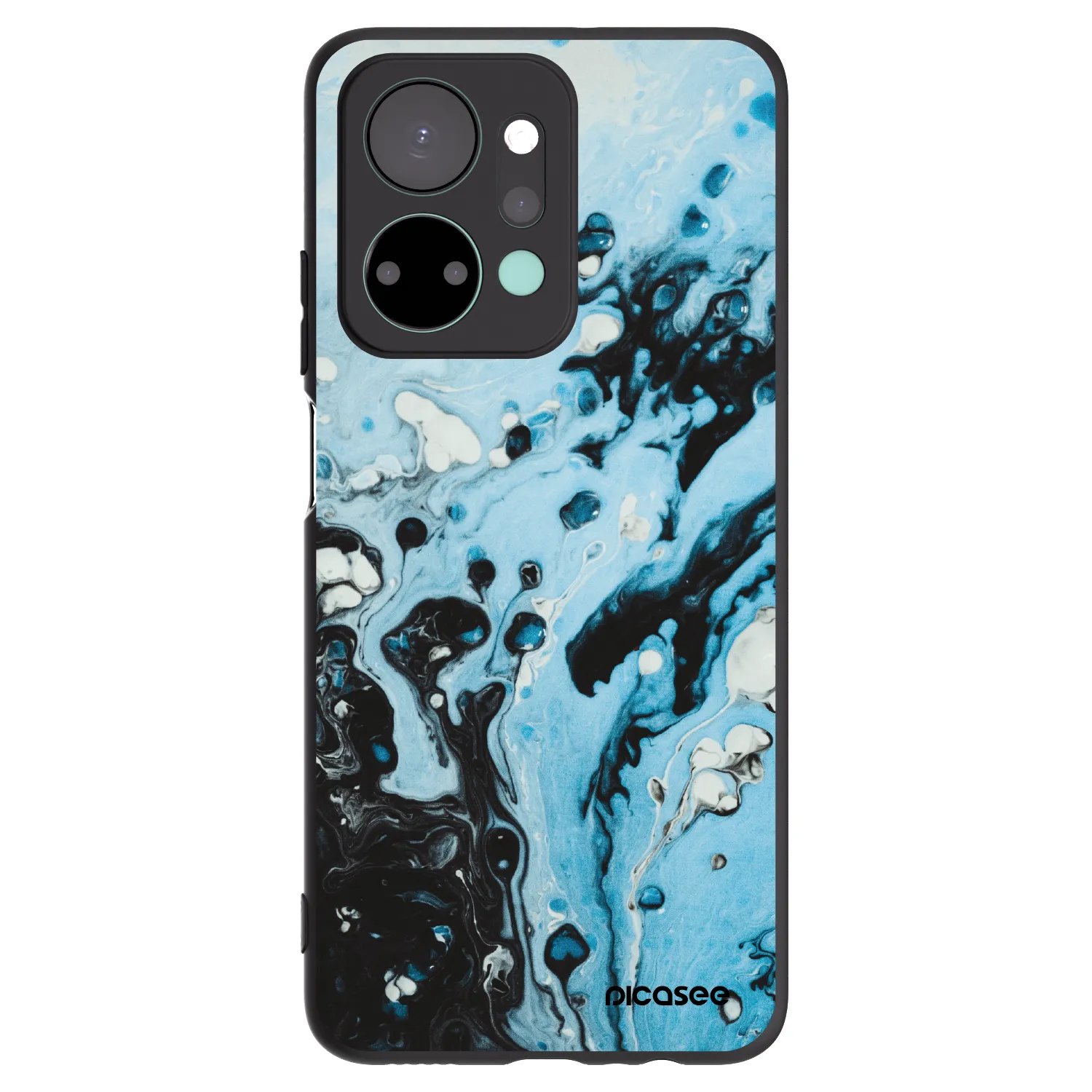 Picasee fekete szilikon tok az alábbi mobiltelefonokra Honor X7a - Organic blue