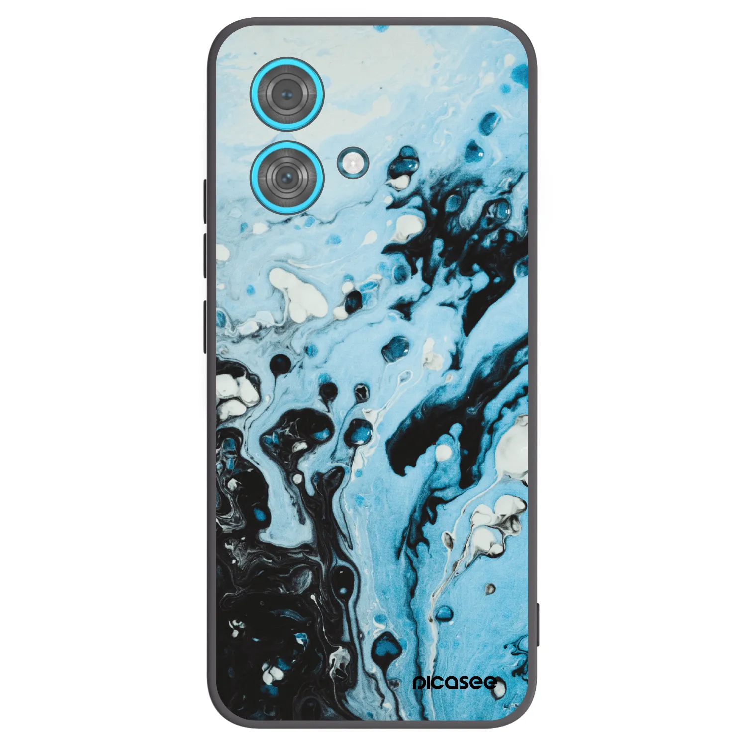 Picasee fekete szilikon tok az alábbi mobiltelefonokra Motorola Edge 40 Neo - Organic blue
