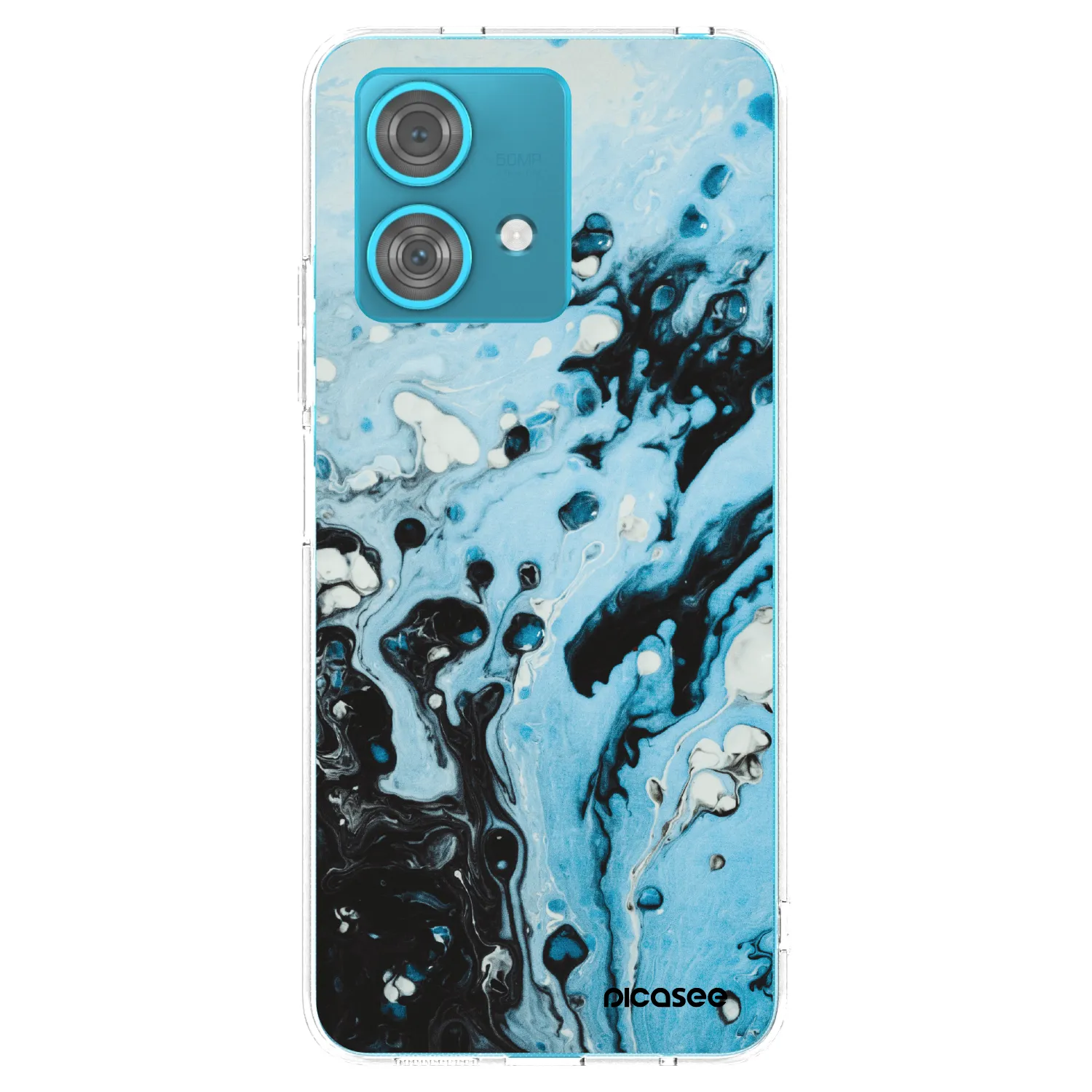 Picasee átlátszó szilikon tok az alábbi mobiltelefonokra Motorola Edge 40 Neo - Organic blue