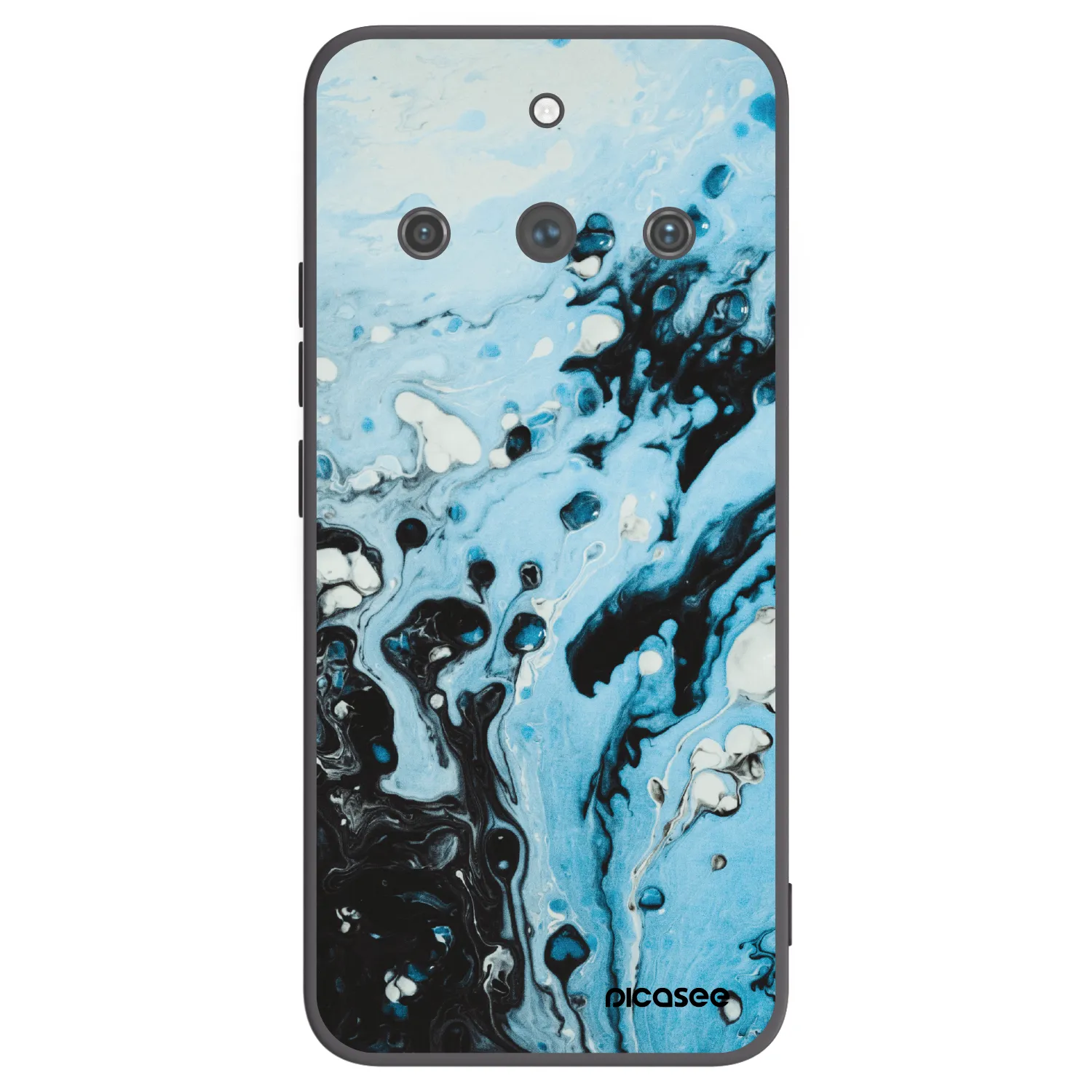 Picasee fekete szilikon tok az alábbi mobiltelefonokra Realme 11 Pro+ - Organic blue