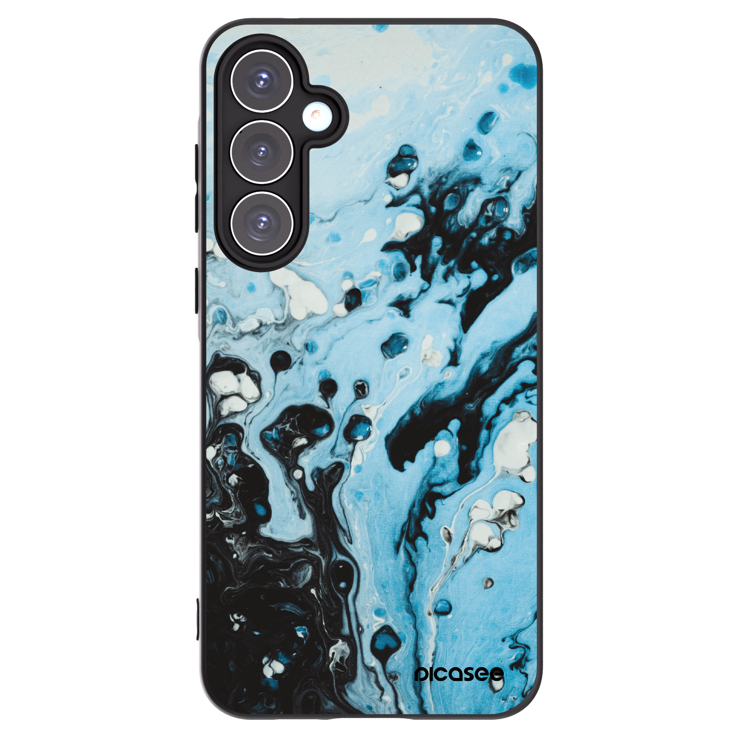 Picasee fekete szilikon tok az alábbi mobiltelefonokra Samsung Galaxy A55 5G A556B - Organic blue