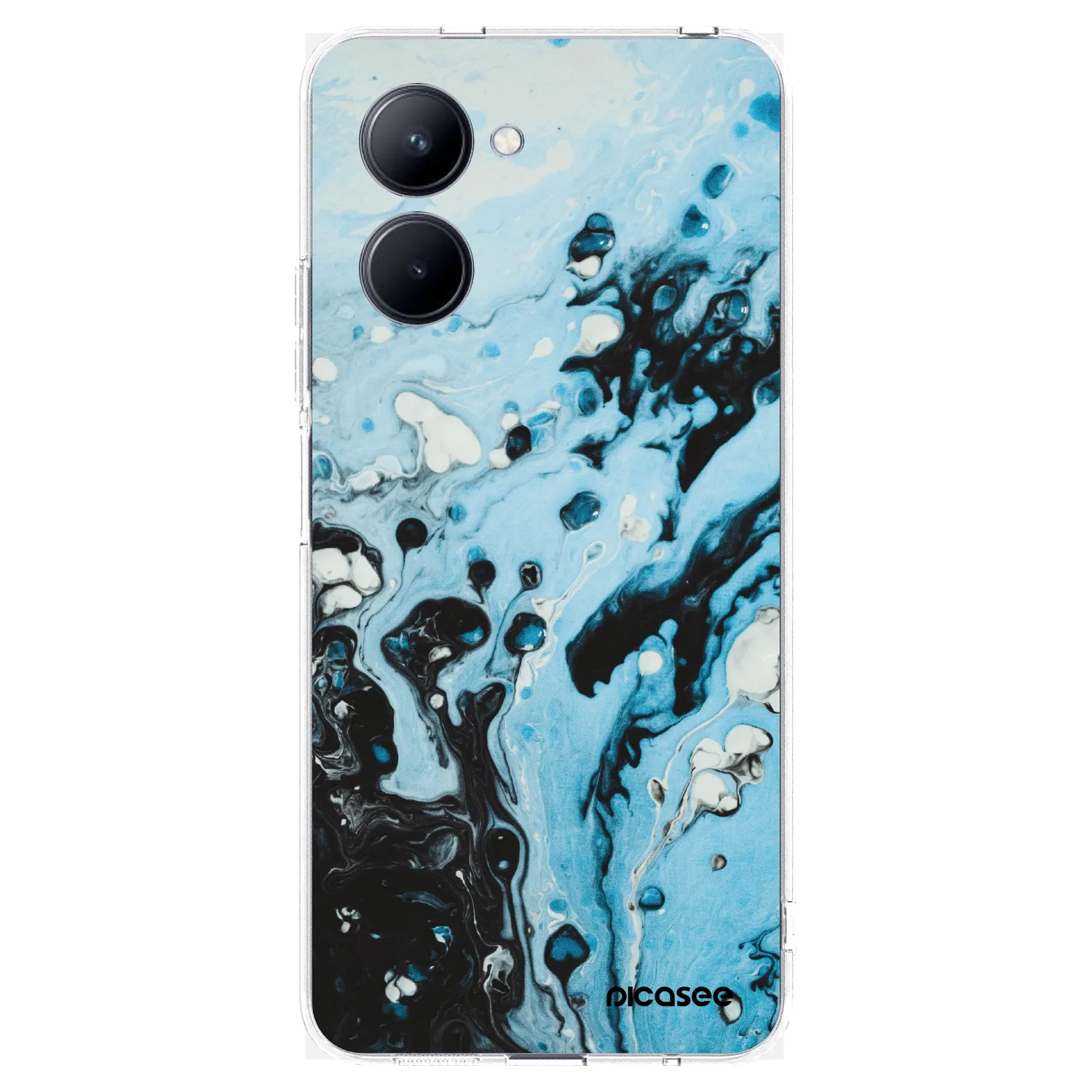 Picasee átlátszó szilikon tok az alábbi mobiltelefonokra Realme C33 (2023) - Organic blue