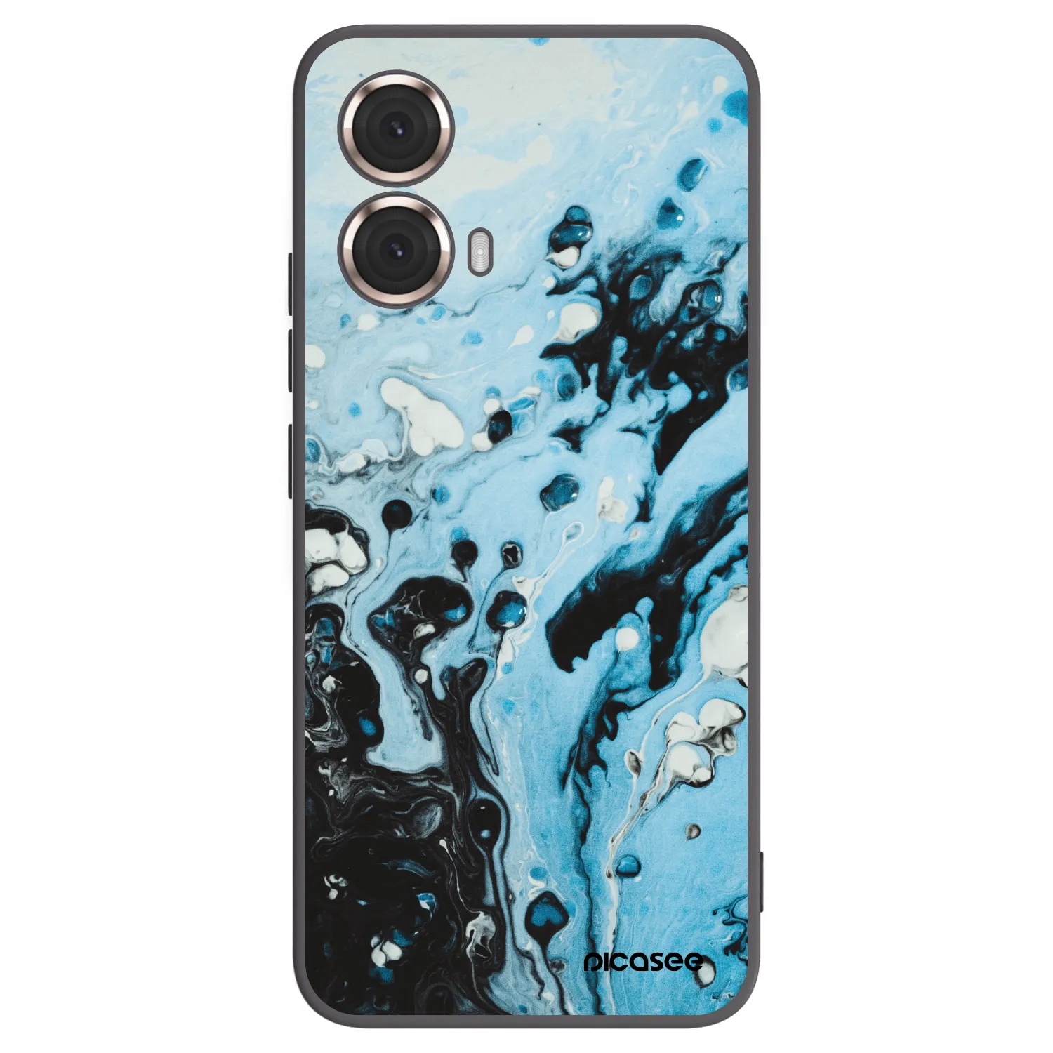 Picasee fekete szilikon tok az alábbi mobiltelefonokra Motorola Moto G85 - Organic blue