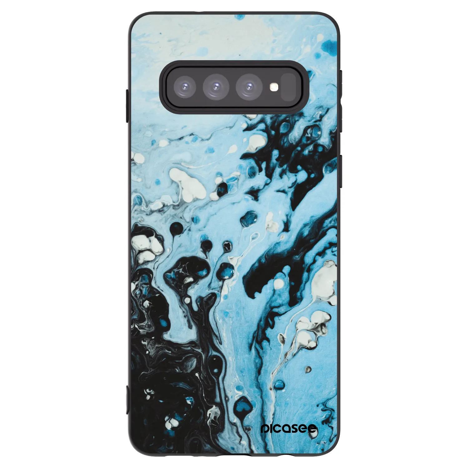 Picasee fekete szilikon tok az alábbi mobiltelefonokra Samsung Galaxy S10 G973 - Organic blue
