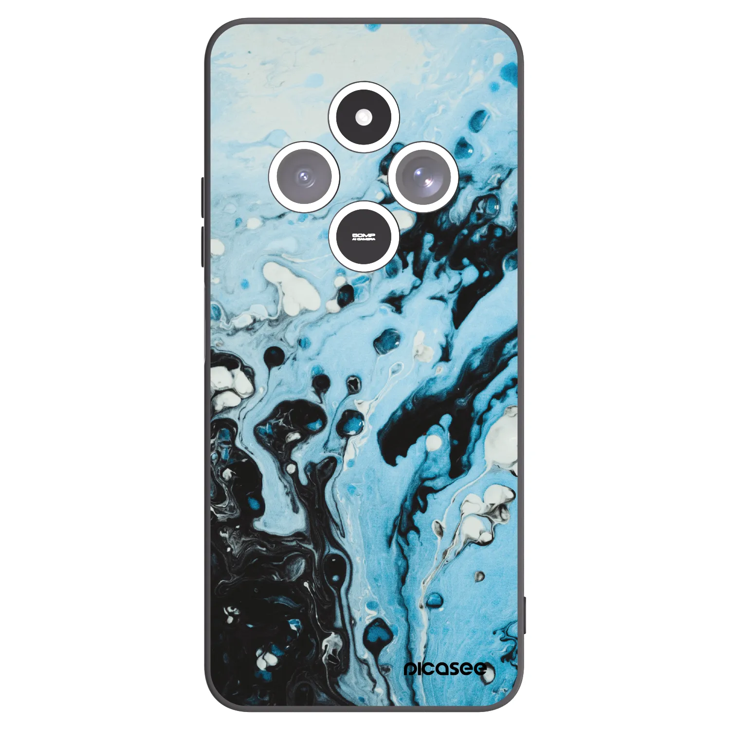 Picasee fekete szilikon tok az alábbi mobiltelefonokra Xiaomi Redmi 14C - Organic blue