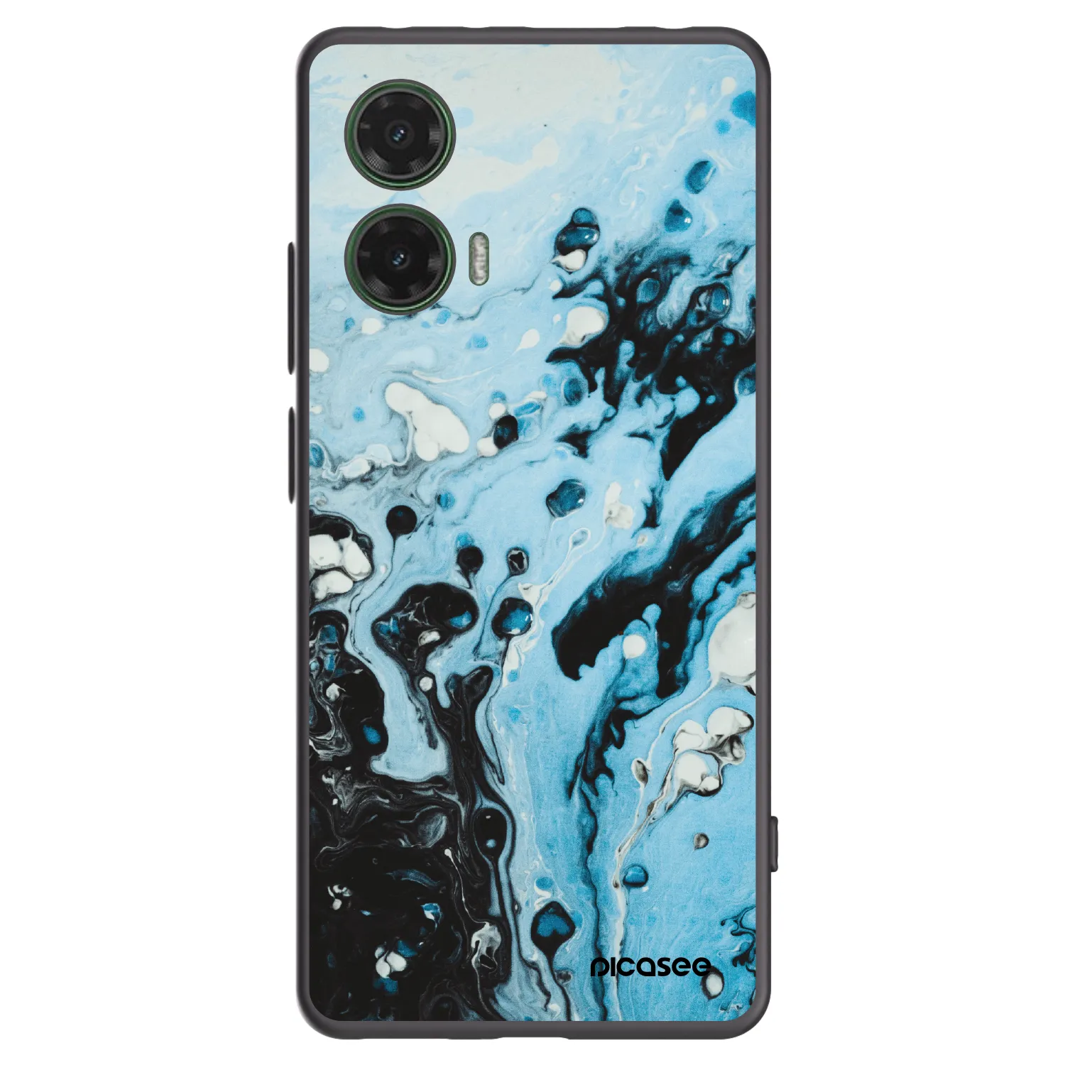 Picasee fekete szilikon tok az alábbi mobiltelefonokra Motorola Moto G35 5G - Organic blue