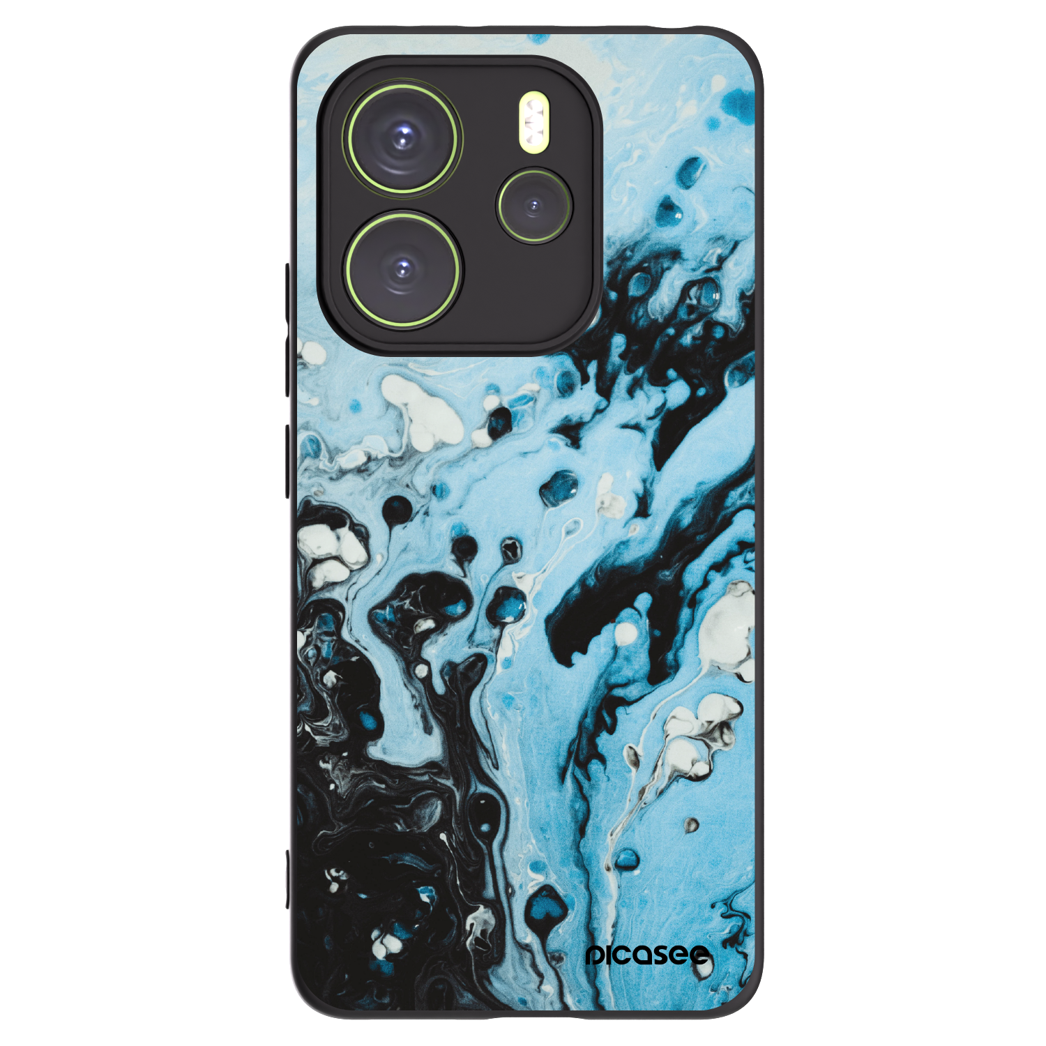 Picasee fekete szilikon tok az alábbi mobiltelefonokra Xiaomi Redmi Note 14 4G - Organic blue