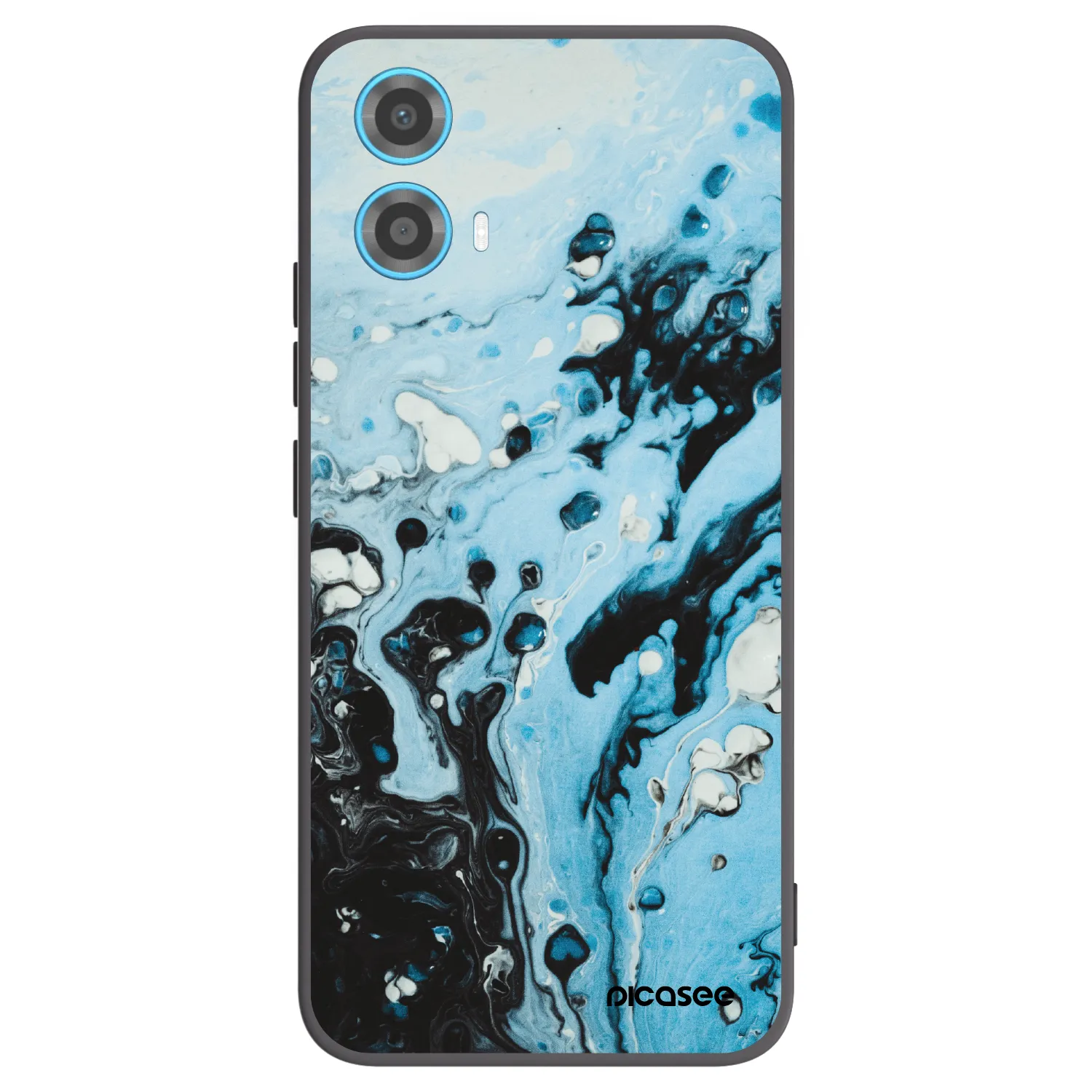 Picasee fekete szilikon tok az alábbi mobiltelefonokra Motorola Moto G34 5G - Organic blue
