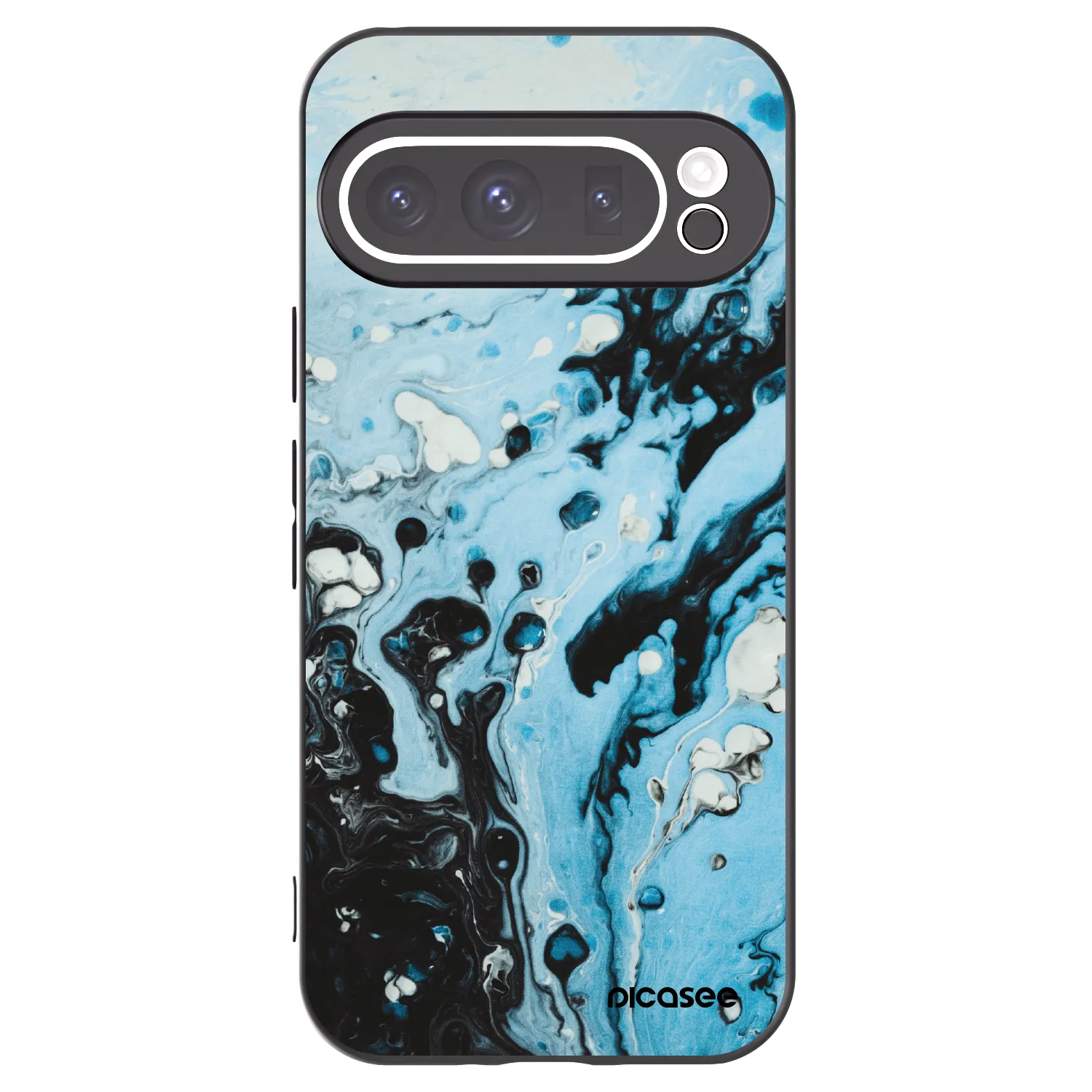Picasee fekete szilikon tok az alábbi mobiltelefonokra Google Pixel 9 Pro - Organic blue